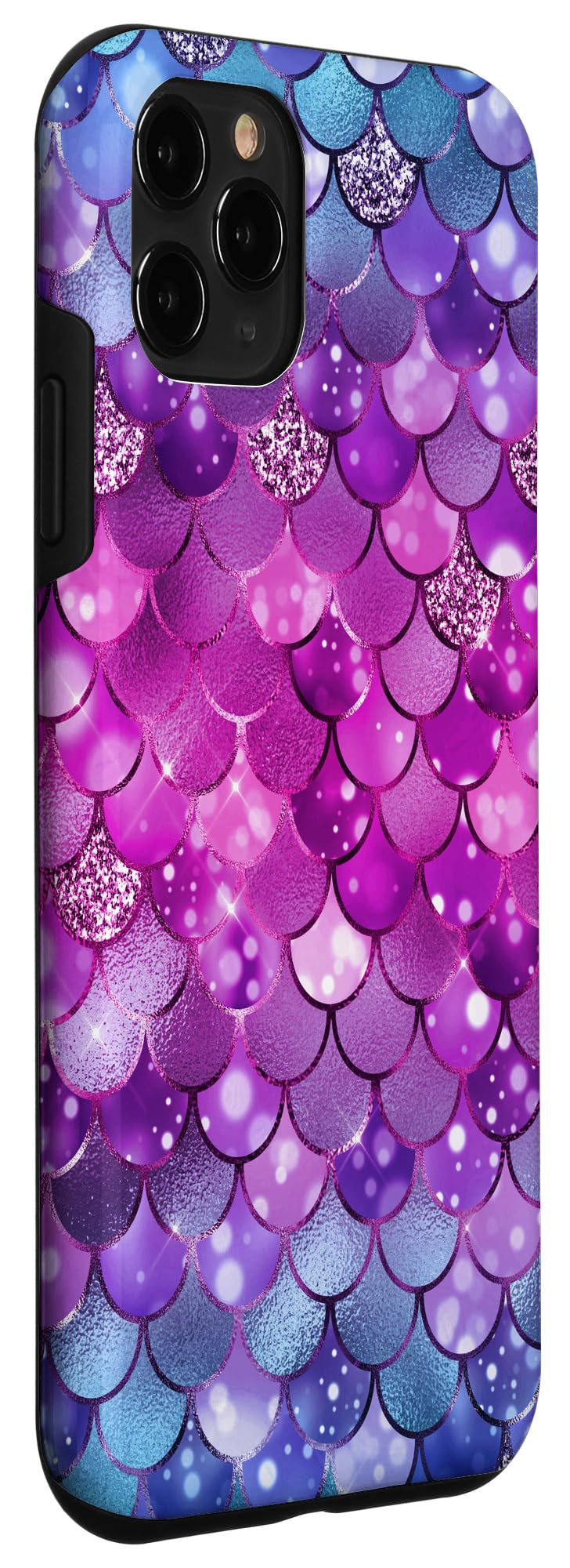 Premium iPhone 11 Pro Case - Blue & Purple Mermaid Scale Design | Shockproof Protective Cover for iPhone 11 Pro | Perfect for Everyday Use, Travel & Outdoor Activities
