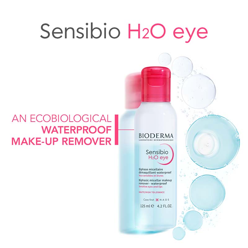 Bioderma Sensibio H2O Micellar Water Eye Makeup Remover - Gentle & Effective for Sensitive Eyes - Perfect for Daily Use & Travel