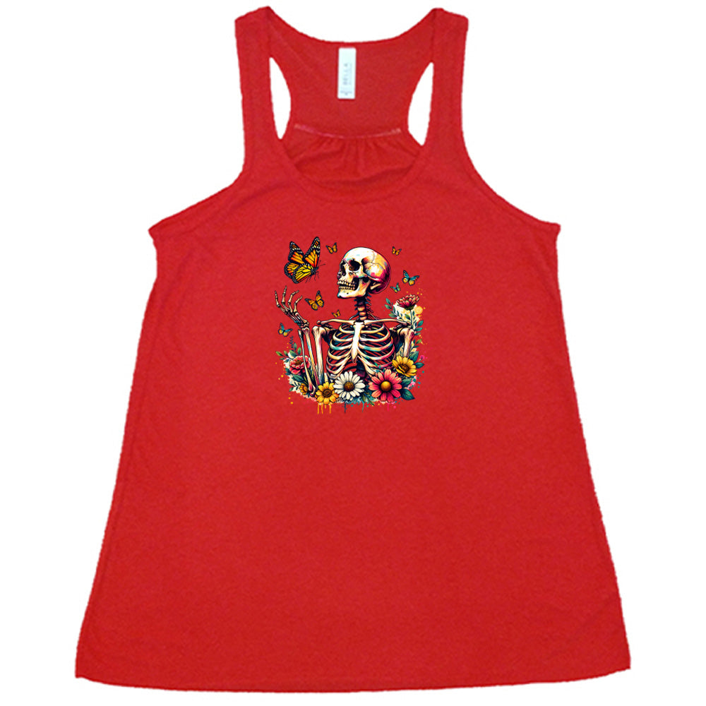 Skeleton Butterflies T-Shirt - Gothic Style Graphic Tee for Men & Women - Perfect for Halloween, Parties, and Alternative Fashion