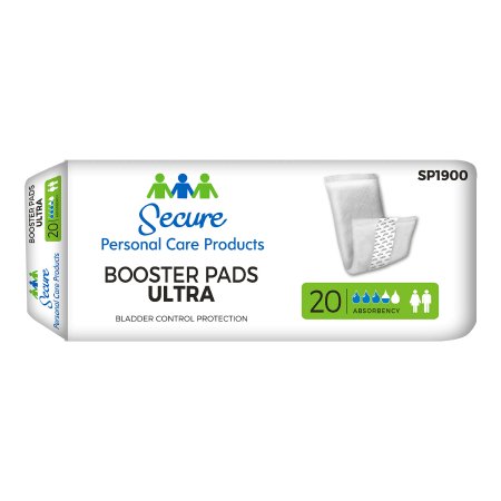 Ultra Absorbent Booster Pad with SecureLoc Core - 13 Inch Length, Heavy Absorbency, One Size Fits Most (SP1900) - Ideal for Incontinence Protection, Bed Pads, and Pet Training Mats