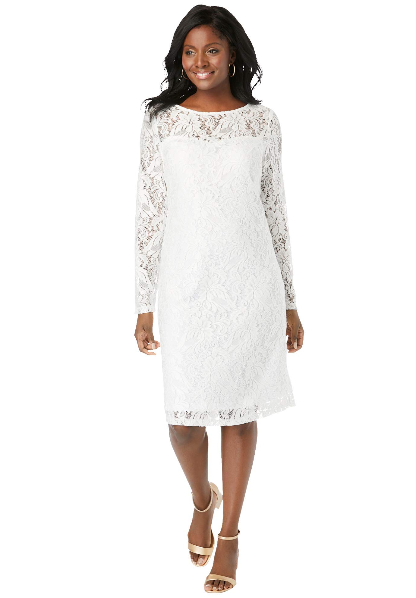 Jessica London Plus Size Stretch Lace Dress for Women | Party & Evening Wear