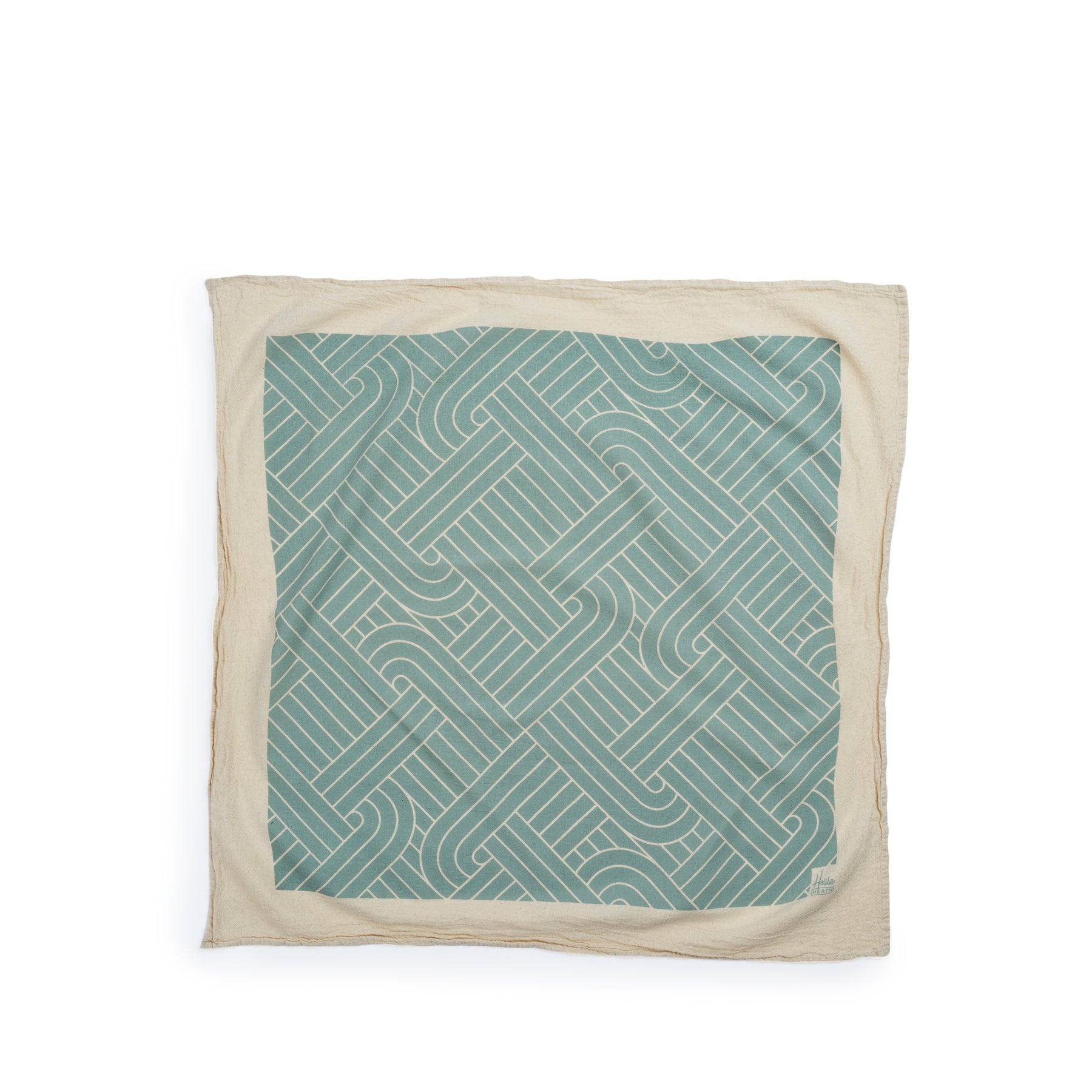 Premium Chalet H Weave Tea Towels Set of 3 - Natural, Tomato & Myrtle Green | Absorbent Kitchen Towels for Dishes, Drying Hands & Decor | Eco-Friendly Cotton Dishcloths for Home & Restaurant Use