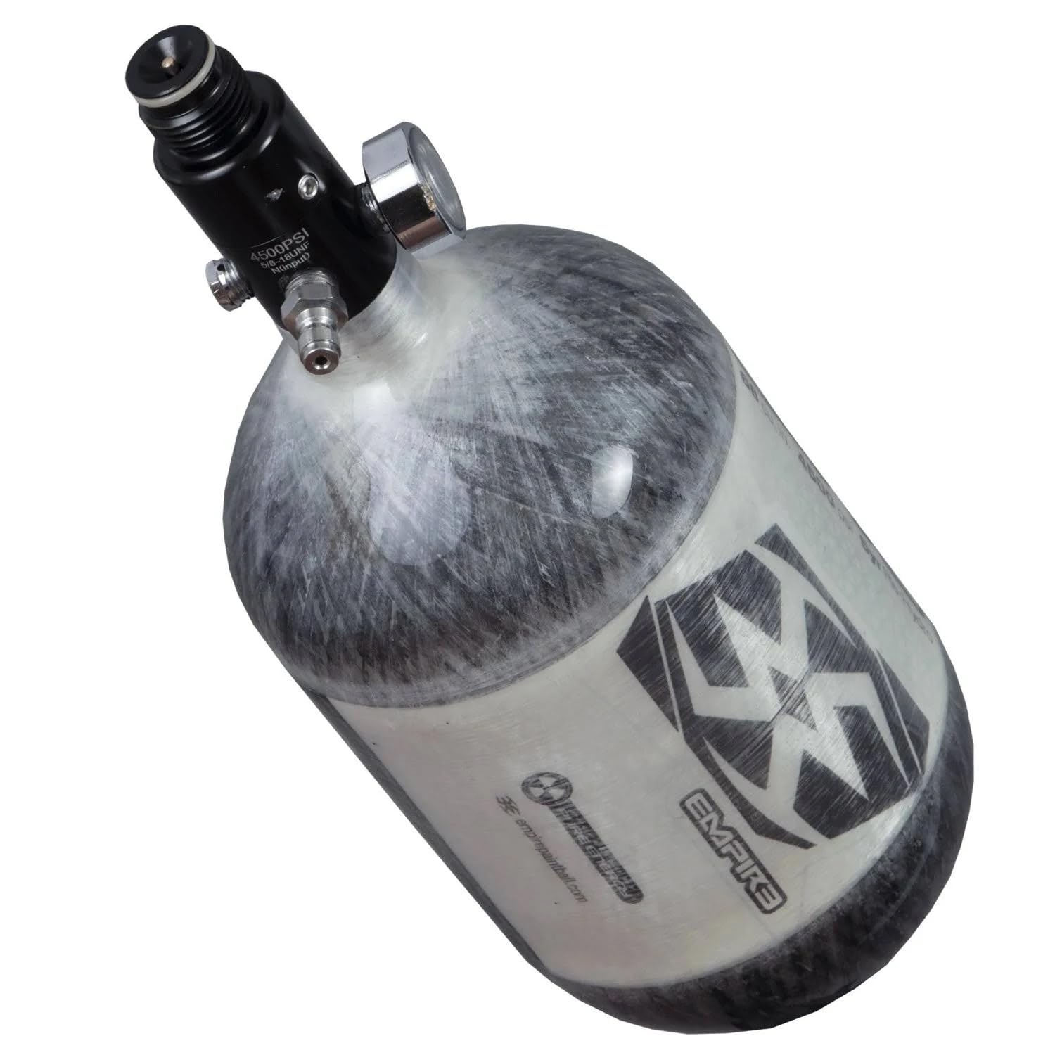 Tippmann Empire Carbon Fiber 68ci 4500psi HPA Paintball Air Tank with Hydro Test Certification - Lightweight High Pressure Compressed Air System for Paintball, Airsoft & Outdoor Sports