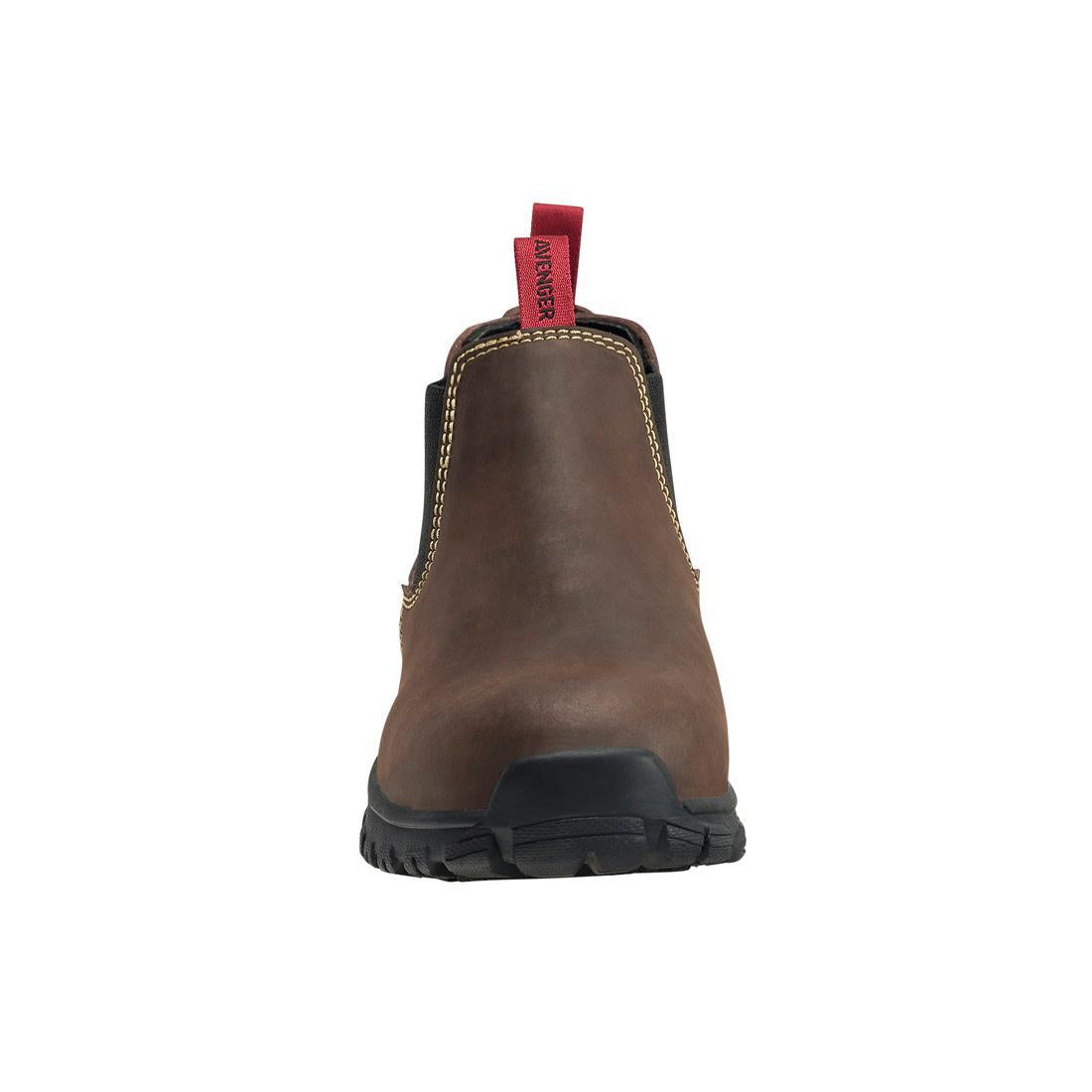 Flight Women’s SD10 Alloy Toe Romeo Work Shoe - Brown Leather Slip-Resistant Safety Shoes for Construction, Warehouse & Industrial Work