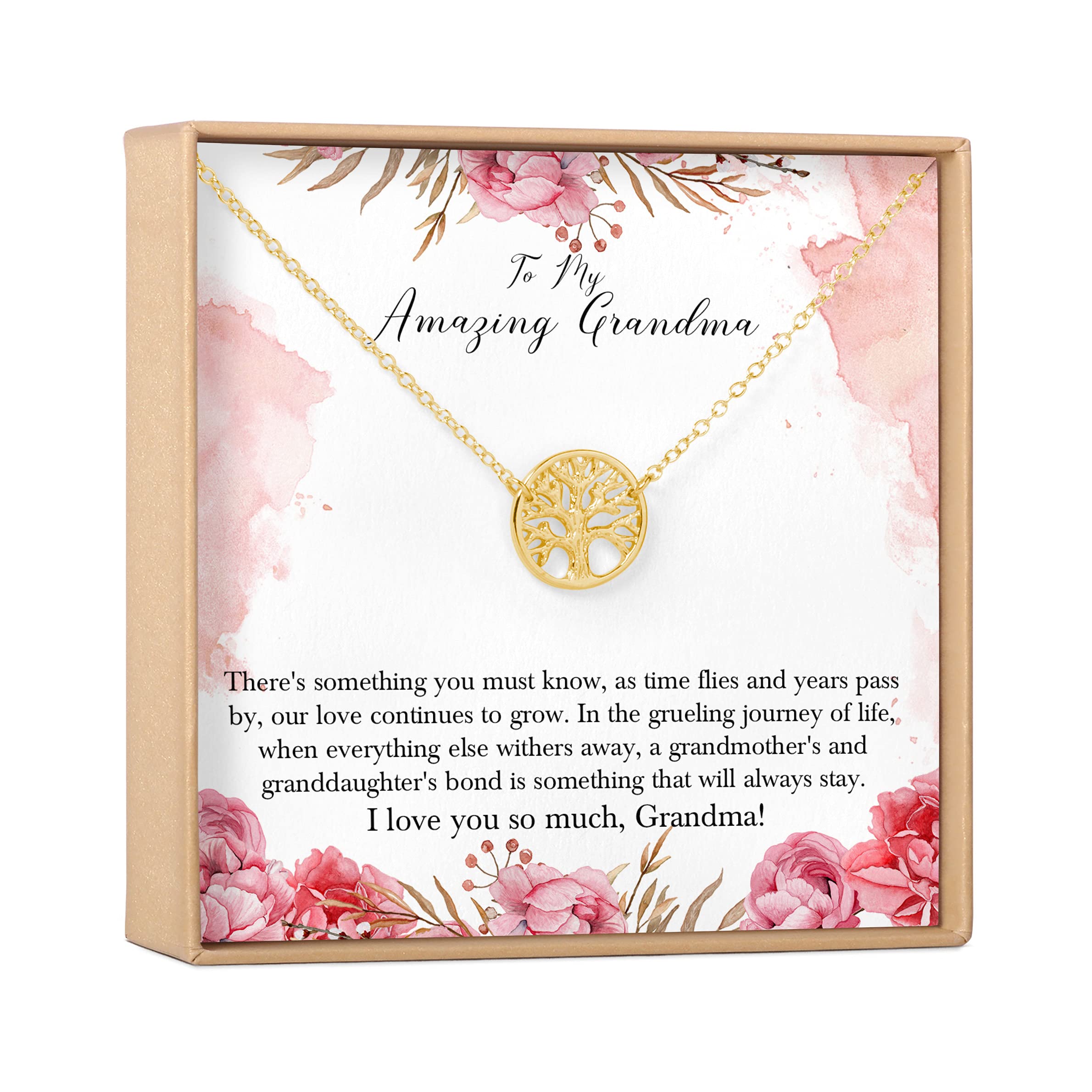 Grandma Necklace - Heartfelt Jewelry Gift with Card for Birthday, Christmas, Mother's Day & Special Occasions | Perfect for Gifting Grandma, Mom & Loved Ones