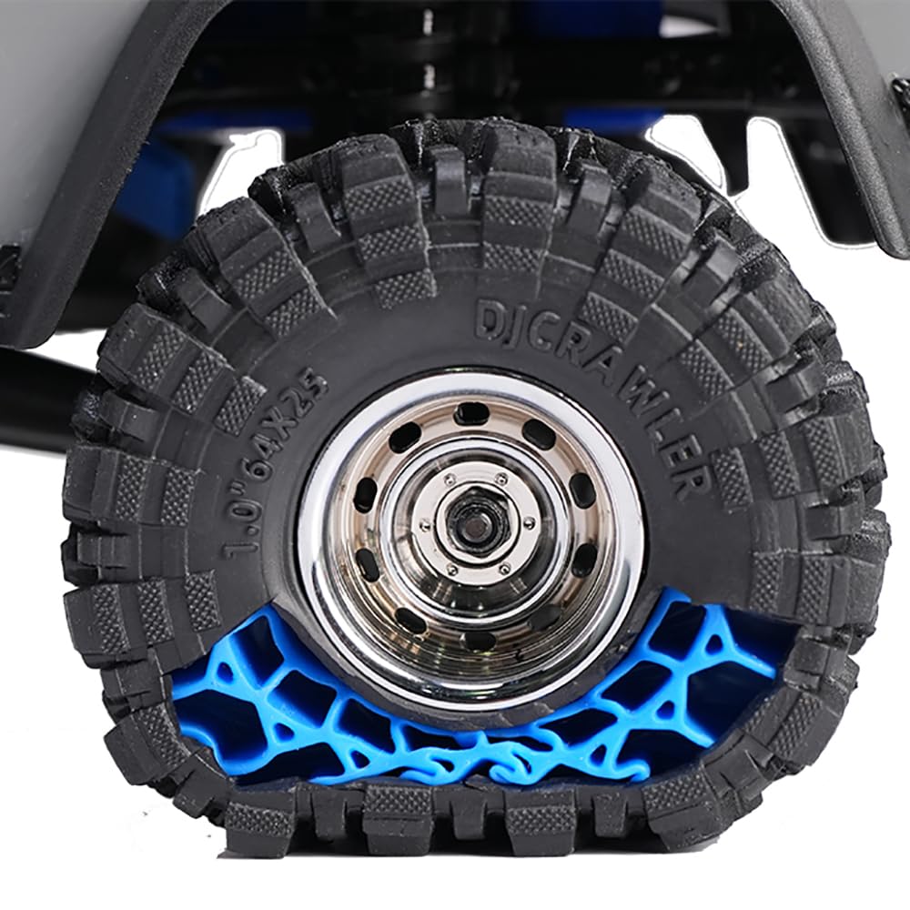 1.0 Inch Super Soft Blue Silicone Rubber Inserts for 60-64 x 24-26mm Tires - Perfect for RC Cars, Drones & Off-Road Vehicles