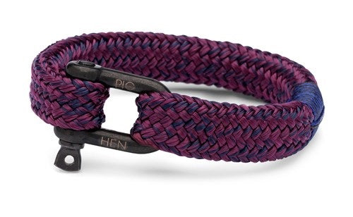 PIG & HEN Gorgeous George Rope Bracelet for Men & Women - Navy, Purple & Black Color - Perfect for Casual Wear, Gifts & Everyday Fashion Accessories