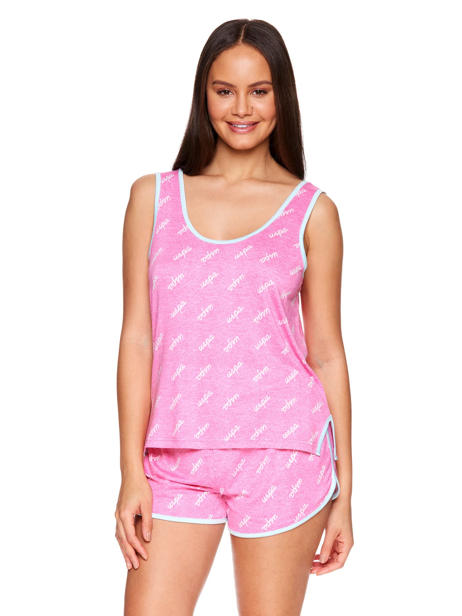 U.S. Polo Assn. Women's Pajama Sets - Soft Cotton Tank Top & Shorts Sleepwear for Women | Comfortable Lounge & Sleepwear for Summer Nights
