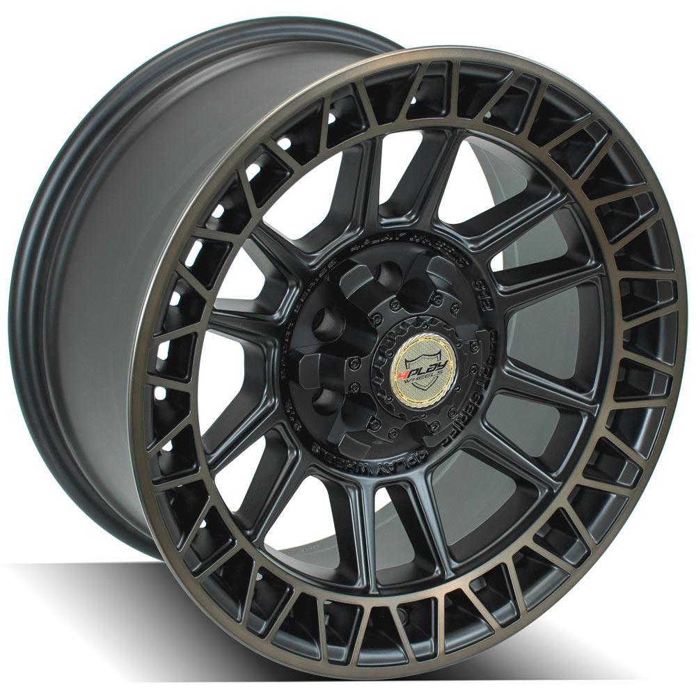 4Play Sport Series 4PS12 Satin Machined Wheels with Bronze Finish - 18x9.0 0 Offset 6x120mm 66.9mm Hub - Perfect for Off-Road Trucks & SUVs