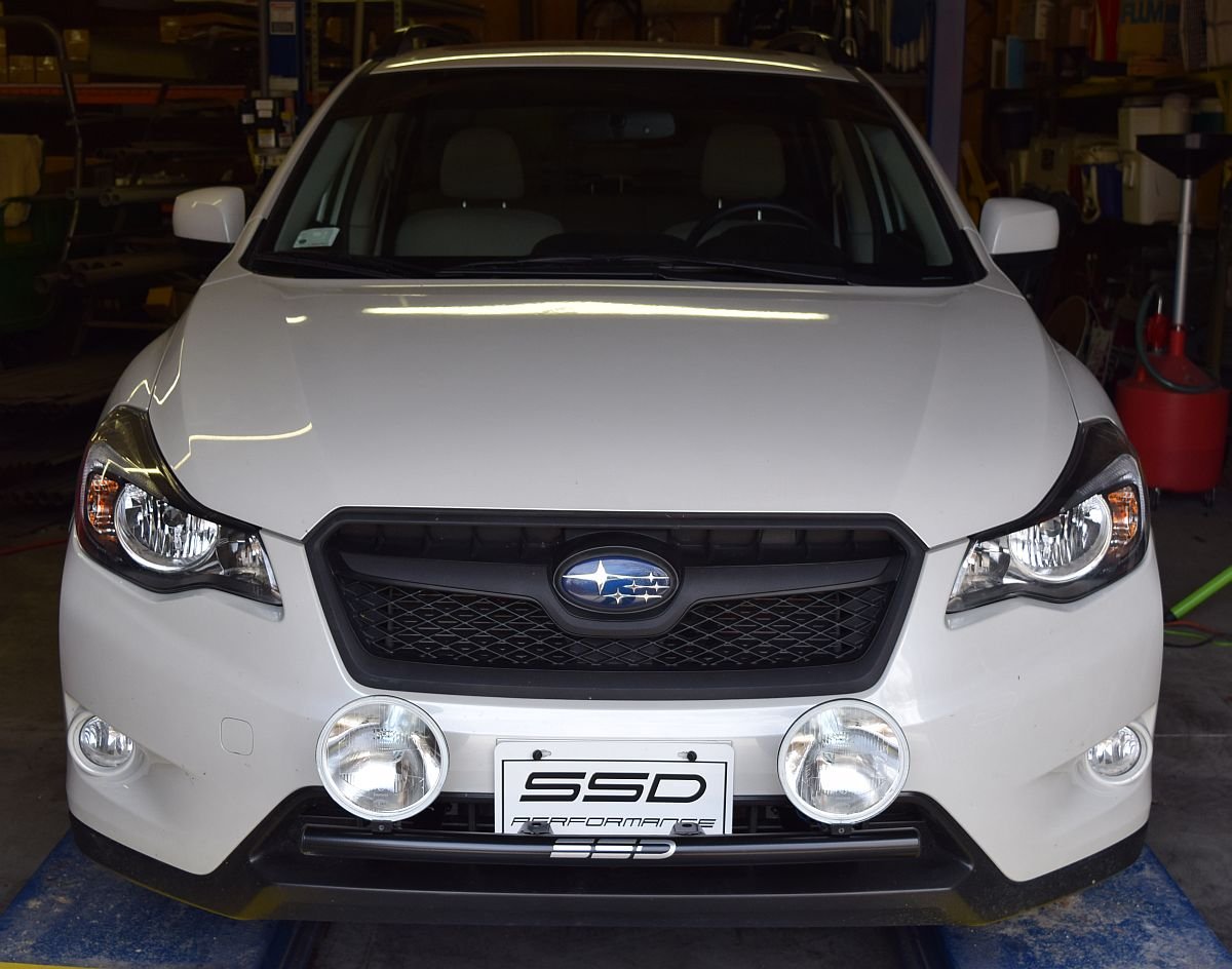 2013 Subaru WRX & STI Rally Light Bar (Bull Bar) - 4 Light Tabs, Powder Coated by SSD Performance | Off-Road Protection & Adventure Lighting Accessory