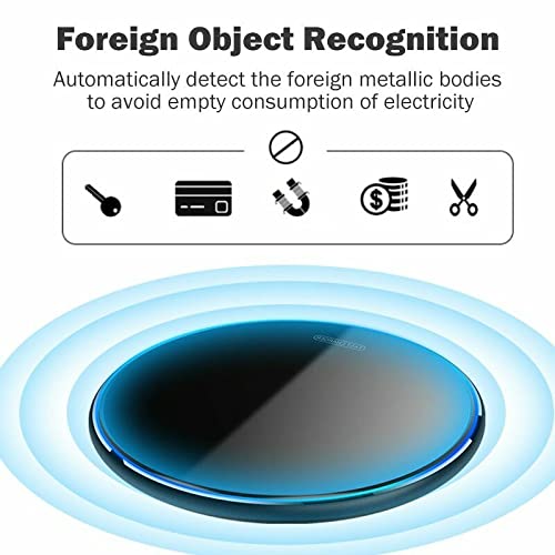 Fast Wireless Charger & USB-C Receiver for Samsung Galaxy A12/A22/A32/A42/A52/A72 - Qi-Certified Charging Pad & Adapter for Home, Office, Car