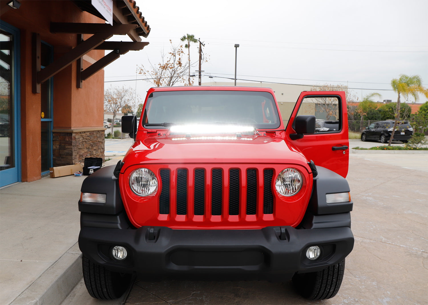 150W 30 LED Light Bar with Front Hood Top Bracket Wiring Kit for 2018+ Jeep Wrangler JL - Off-Road, Camping & Night Driving Lighting Upgrade