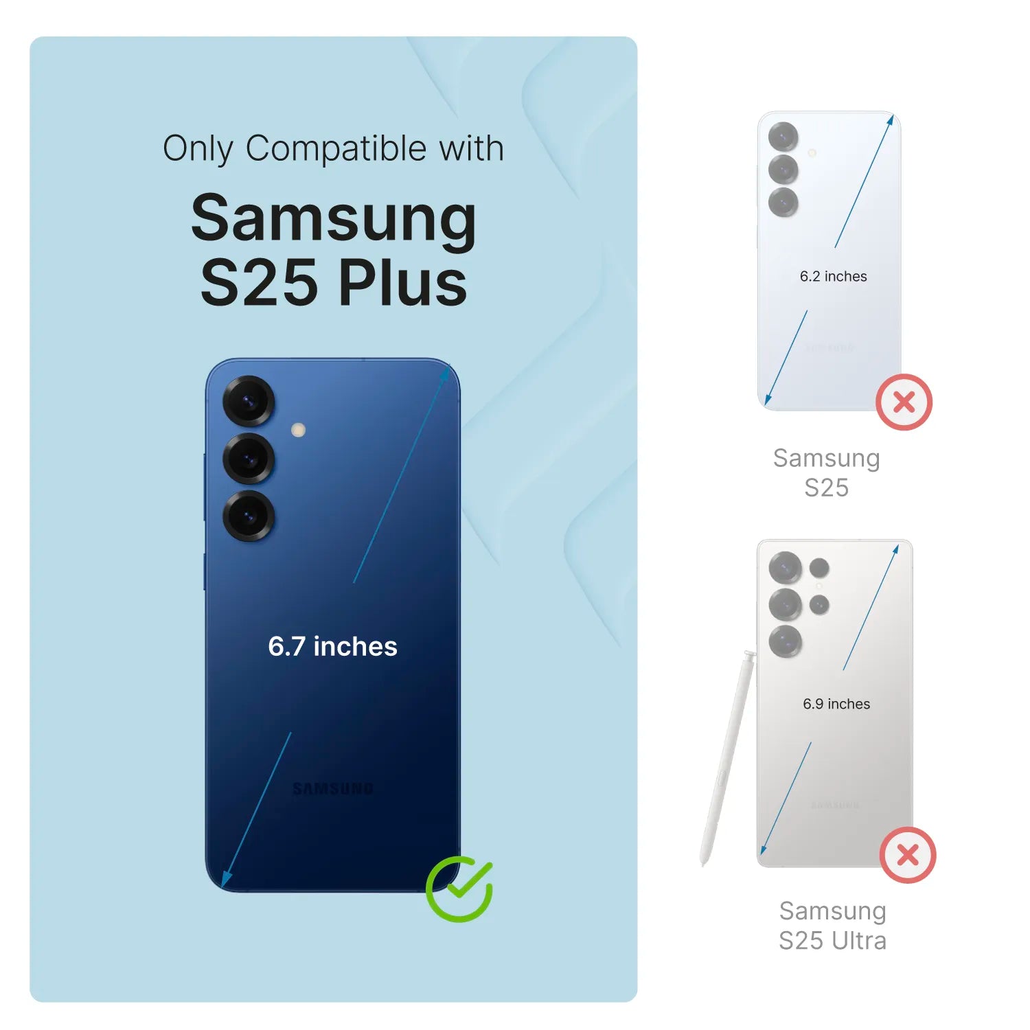 Samsung Galaxy S25 Plus Shockproof Case - Heavy Duty Impact Protection, Slim Fit Cover for Samsung S25 Plus - Perfect for Outdoor Activities, Travel & Daily Use