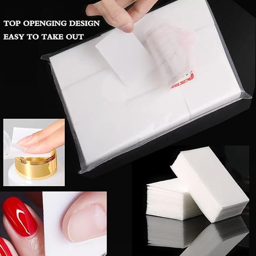 BANIRA Lint-Free Wipes for Gel Nail Polish Remover, Eyelash Extension Glue Cleaning, Nail Art & Manicure - 1000pcs | Professional Salon & Home Nail Care Accessories