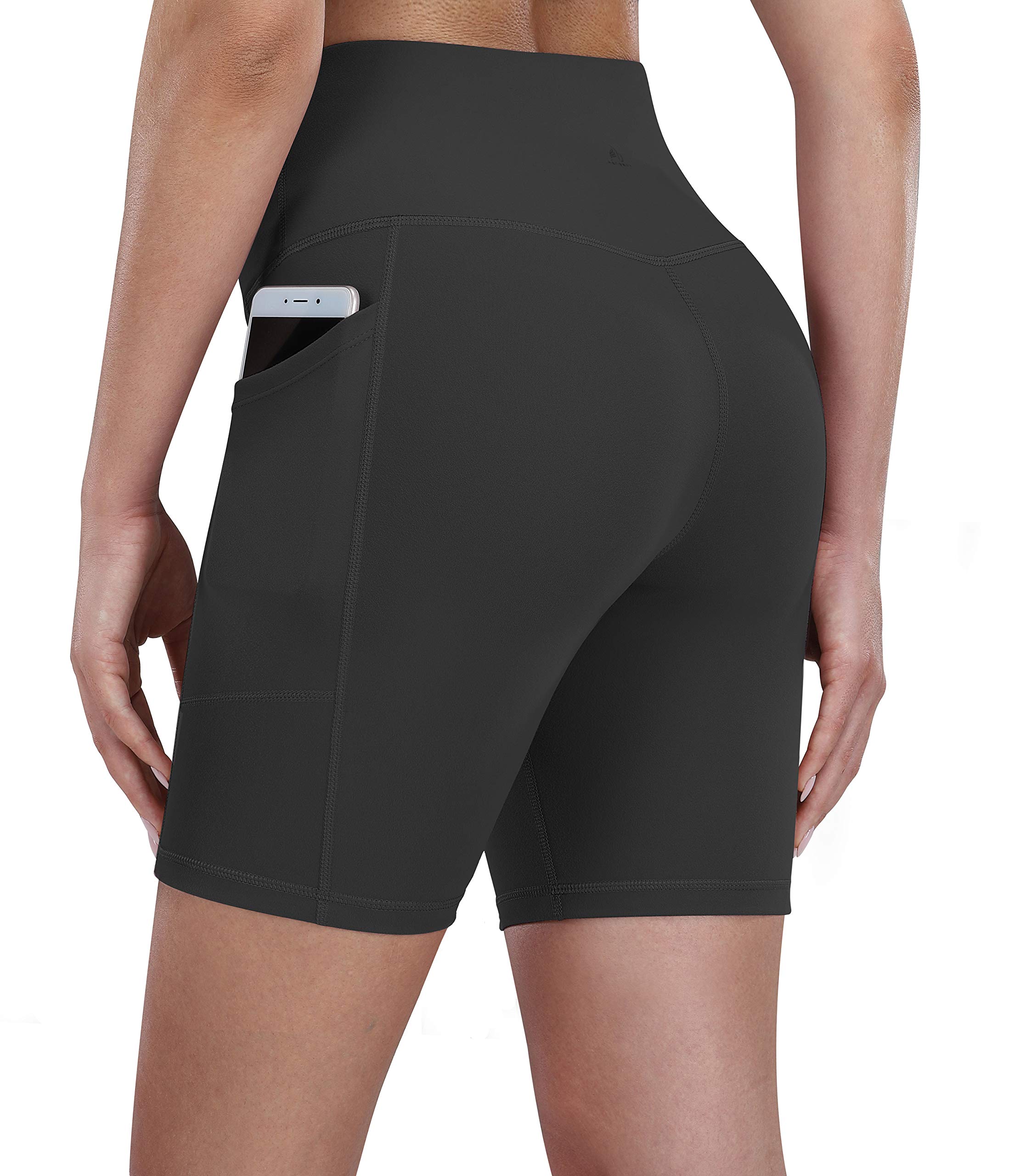 Fengbay 2 Pack Women's High Waist Biker Shorts with Pockets - 8