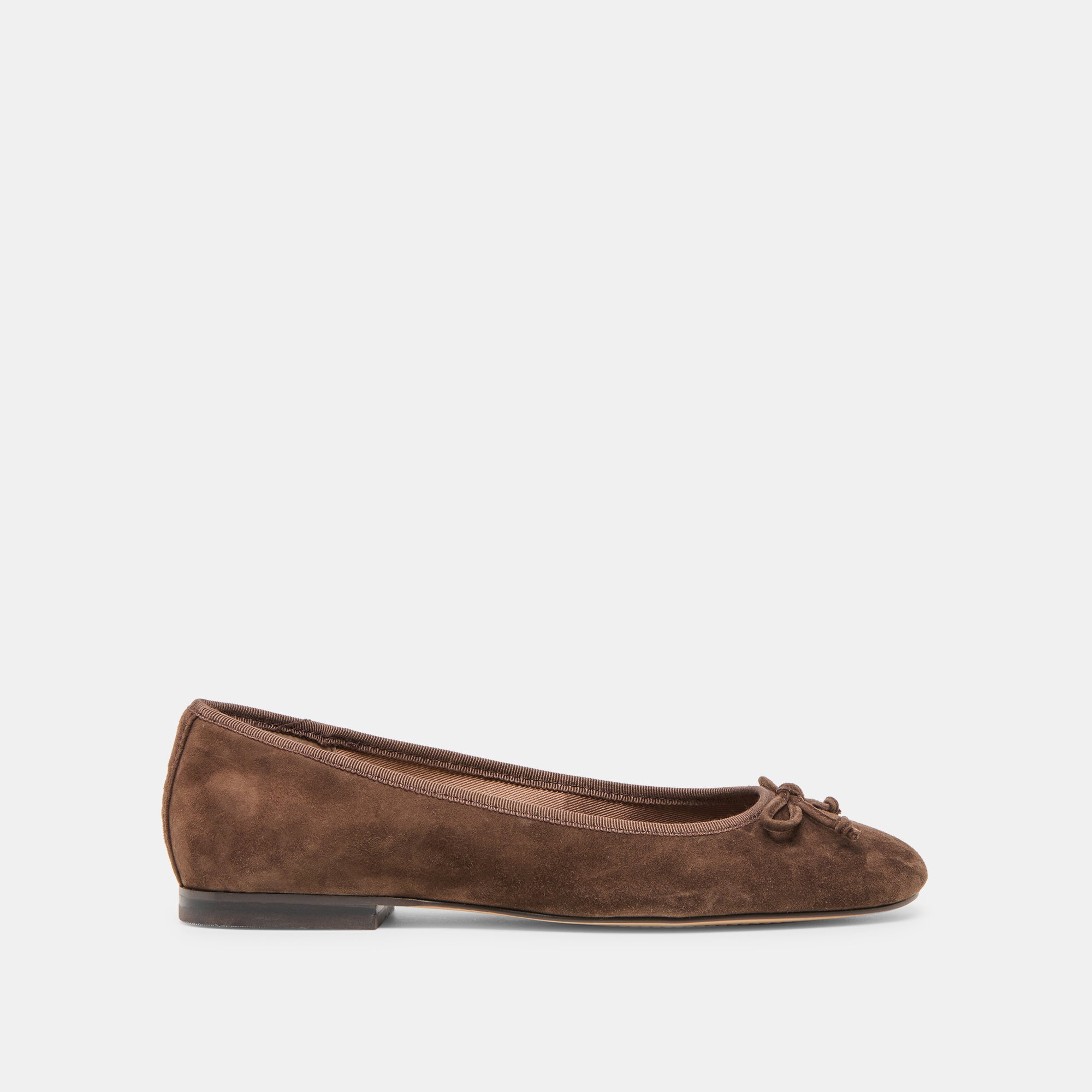 RITLA Women's Ballet Flats - DK Brown Suede Comfortable Slip-On Shoes for Casual Wear, Office & Travel