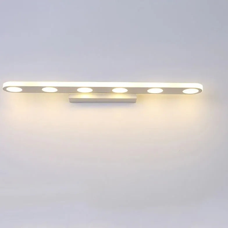 Modern White LED Flush Mount Bathroom Mirror Light - Perfect for Vanity, Makeup, and Shaving Lighting