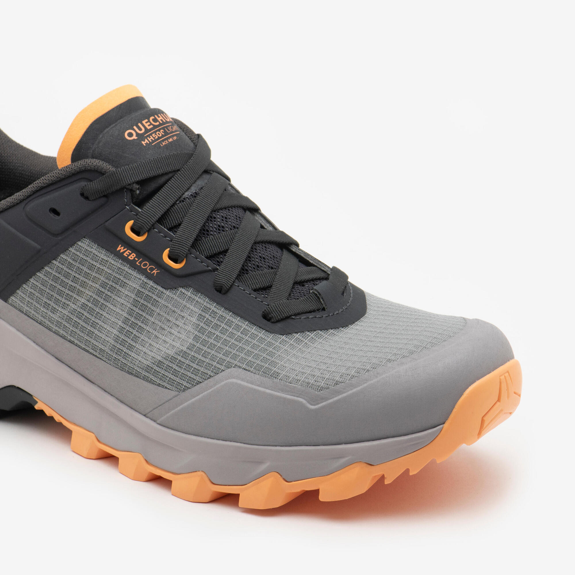 Quechua MH500 Lightweight Hiking Shoes for Men - Comfortable & Durable Outdoor Trekking Footwear for Trail Walking, Camping & Backpacking Adventures