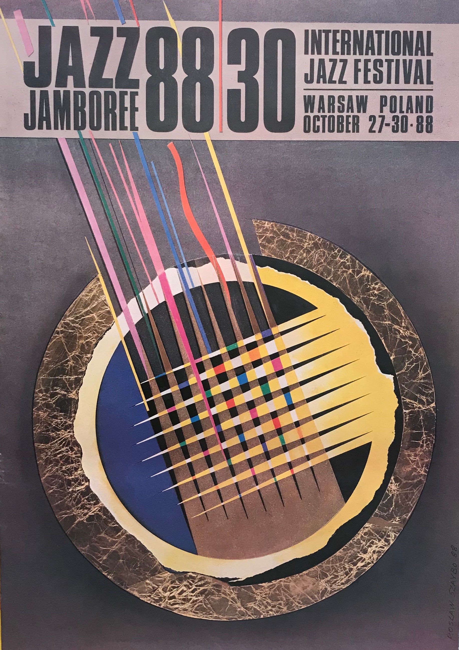 1988 Vintage Polish Jazz Poster - Jazz Jamboree 1988 Collectible Music Memorabilia - Perfect for Jazz Fans, Home Decor & Music Room Wall Art
