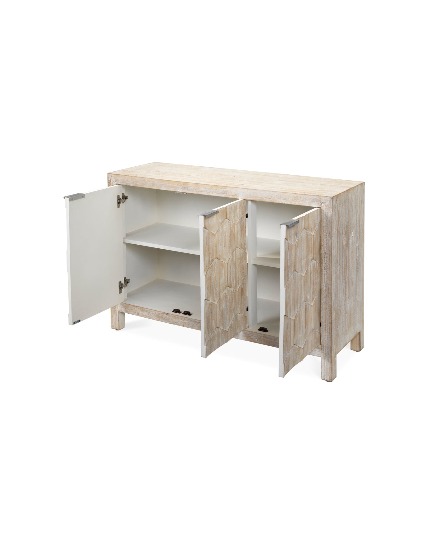 Juniper Three Door Cabinet - Solid Wood Storage Cabinet for Living Room, Bedroom & Office - Stylish Home Organization Furniture