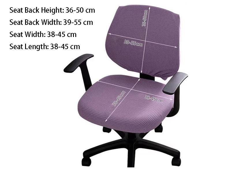 LINGXIYA Solid Color Stretch Chair Cover - Washable Office Chair Slipcover for Swivel, Gaming & Computer Chairs | Protective Cover for Home & Office Use