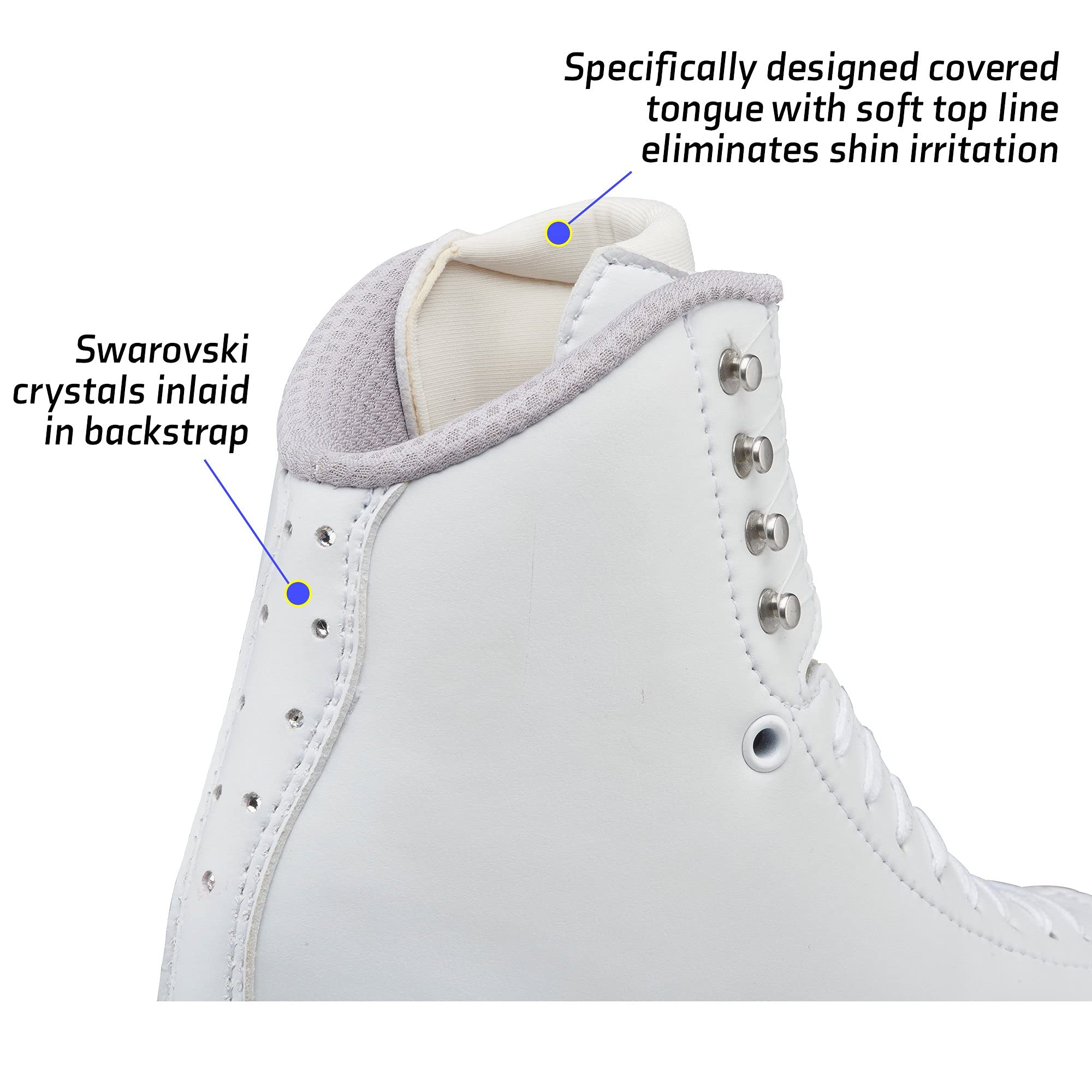 Jackson Evo Women's & Girls' Figure Skates - Professional Ice Skating Shoes for Beginners & Advanced Performers (Ideal for Practice, Competitions & Recreational Skating)