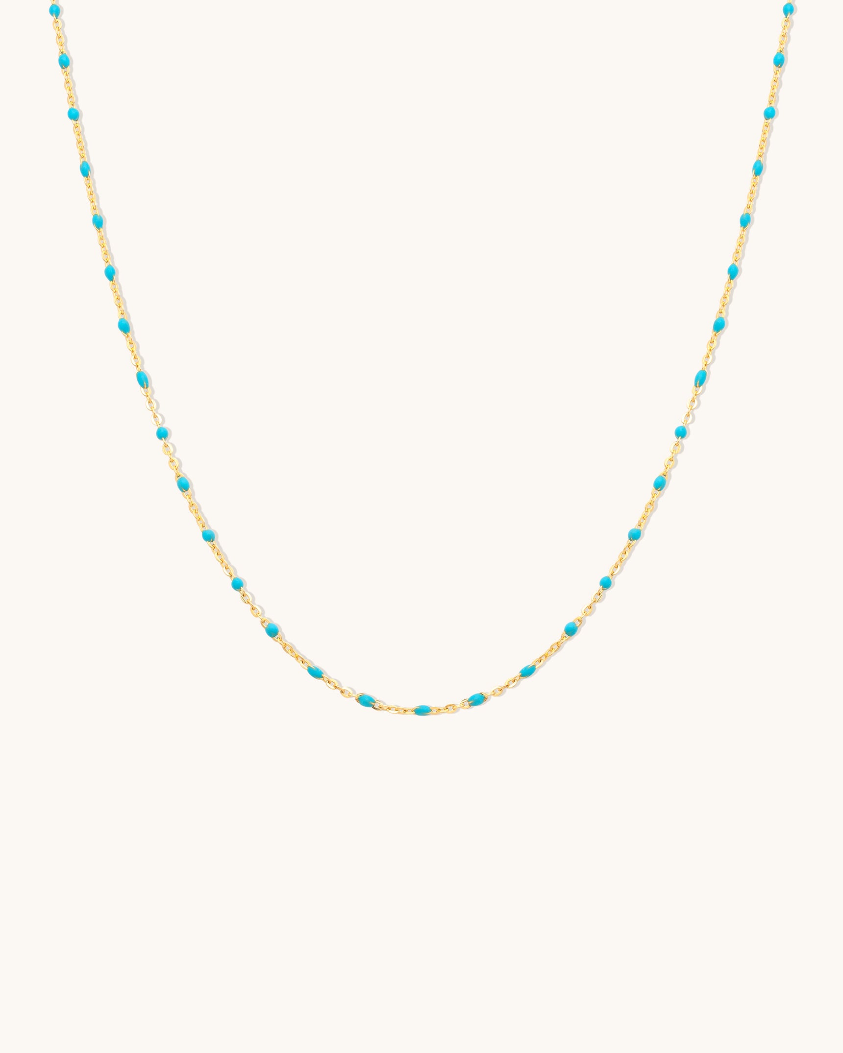 Turquoise Candy Chain Necklace - Dainty Beaded Jewelry for Women, Boho Chic Accessory for Everyday Wear | Perfect for Layering, Gift Giving & Festival Outfits