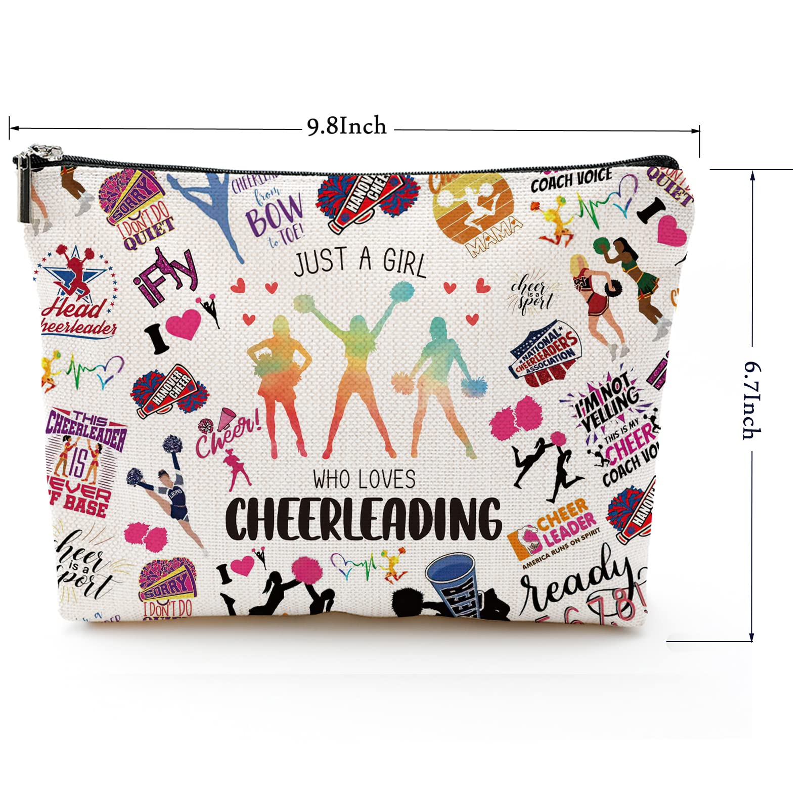 Cheerleader Bag - Funny Cheerleading Gifts for Women & Girls | Team Merchandise with 'Peace Love Cheerleading' Design | Perfect for Christmas, Birthday & Game Day Accessories