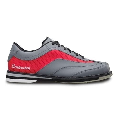 Brunswick Men's Rampage Grey & Red Left-Handed Bowling Shoes - Perfect for League Play & Tournament Performance