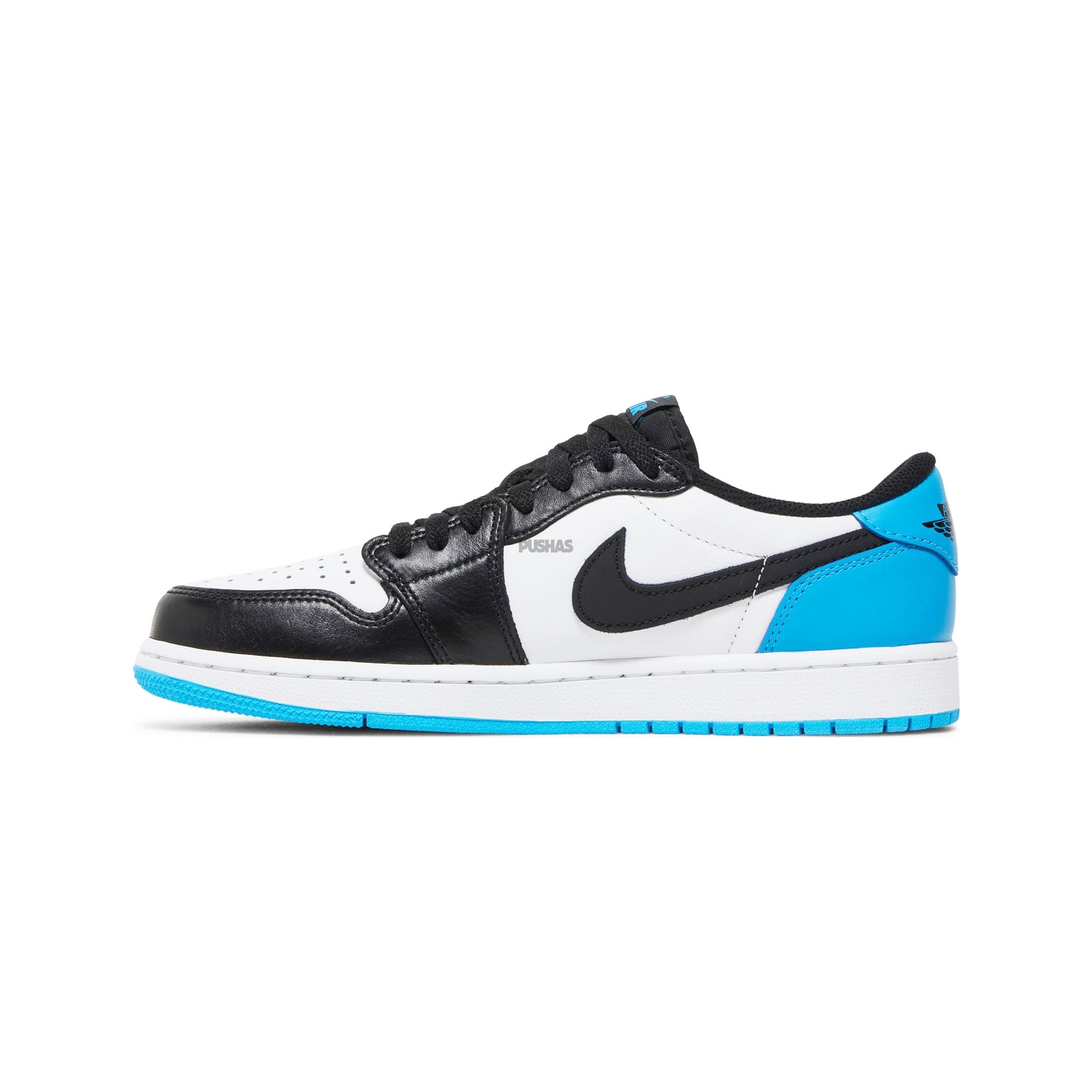 Air Jordan 1 Retro Low OG 'Black Dark Powder Blue' Sneakers (2022) - Men's Basketball Shoes for Casual Wear & Street Style Fashion