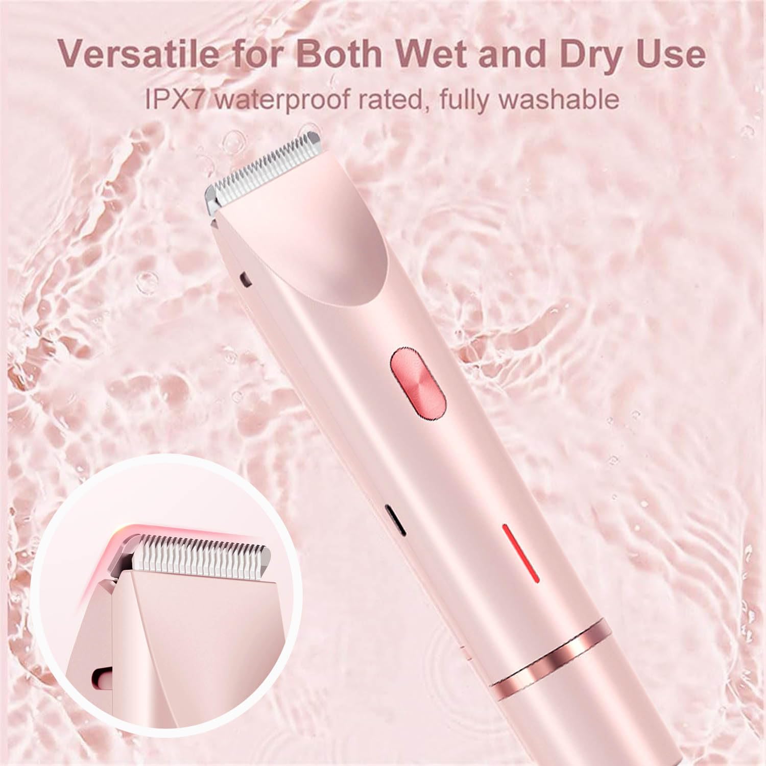 Coefficienta 2-in-1 Electric Razor for Women - 2025 Upgraded Wet & Dry Shaver with Removable Head, IPX7 Waterproof, Portable Mini Design for Legs, Arms & Underarms - Perfect for Travel, Gym & Quick Hair Removal (Purple)