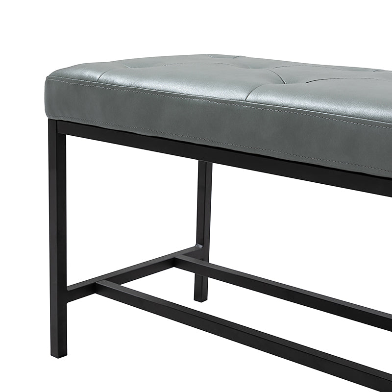 Johannes Upholstered Bench - Stylish Storage Ottoman with Tufted Cushion, Modern Entryway Bench for Bedroom, Living Room & Hallway - Perfect for Seating, Storage & Home Decor