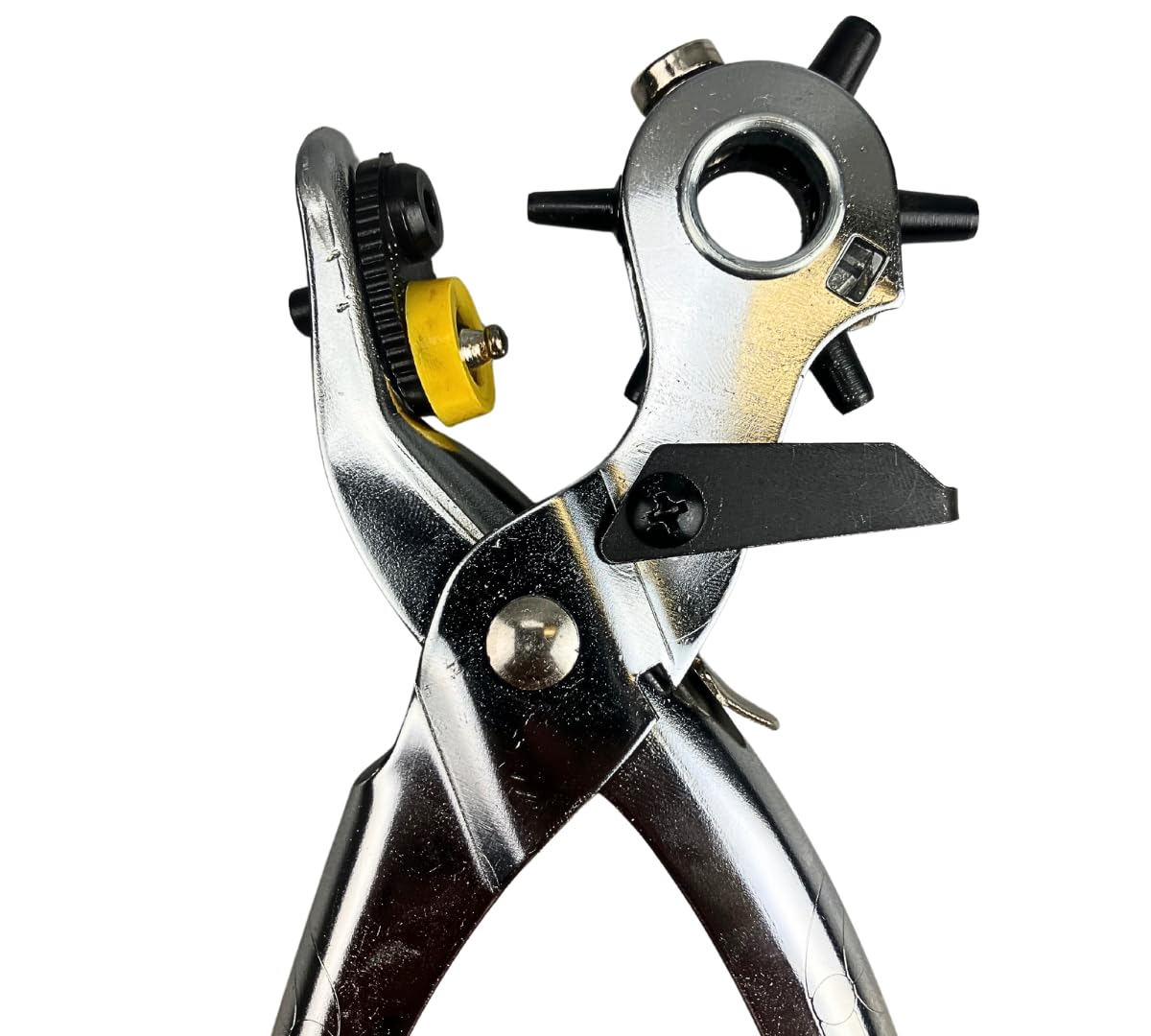 3-in-1 Multi-Function Pliers - 8.5 Inch (21.6 cm) Stainless Steel Hole Punch, Snap Tool & Eyelet Setter - Perfect for Leather Craft, DIY Projects, Plastic & Vinyl Fabric Repair - Ideal for Jewelry Making, Bag Repair & Shoe Making
