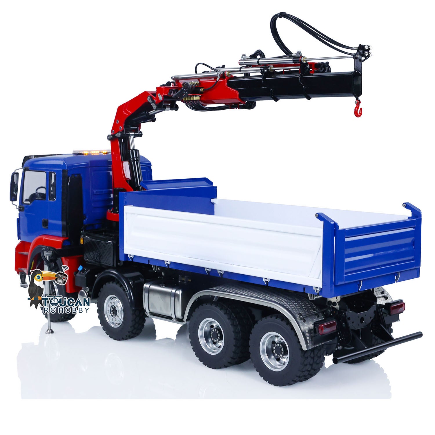 1/14 LESU 8X8 RC Hydraulic Crane Dump Truck - Remote Control Construction Vehicle with Ready-to-Run Tipper & Painted Body - DIY Hobby Model for Kids & Adults - Perfect for Construction Play, Collecting & STEM Learning