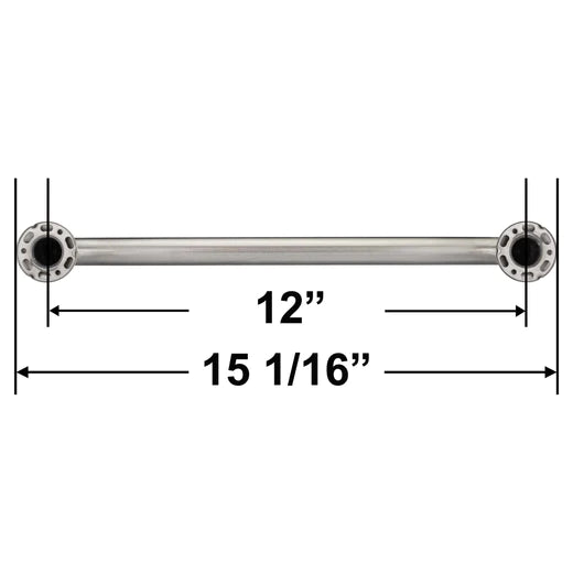 Stainless Steel Grab Bar for Bathroom Safety - 1.5 Inch Diameter, Adjustable Length (12/16/18/24 Inches) - ADA Compliant Shower Handle for Elderly & Disabled - Non-Slip Bathroom Support Bar for Toilet & Tub