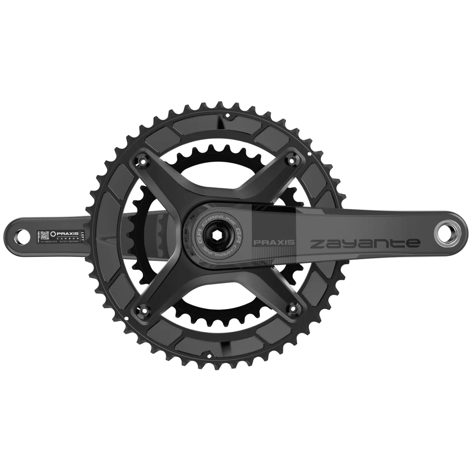 Praxis ZAYANTE CARBON GR Gravel Bike Crankset - Lightweight Carbon Fiber Crankset for Gravel & Adventure Biking - Perfect for Off-Road Trails and Long-Distance Cycling