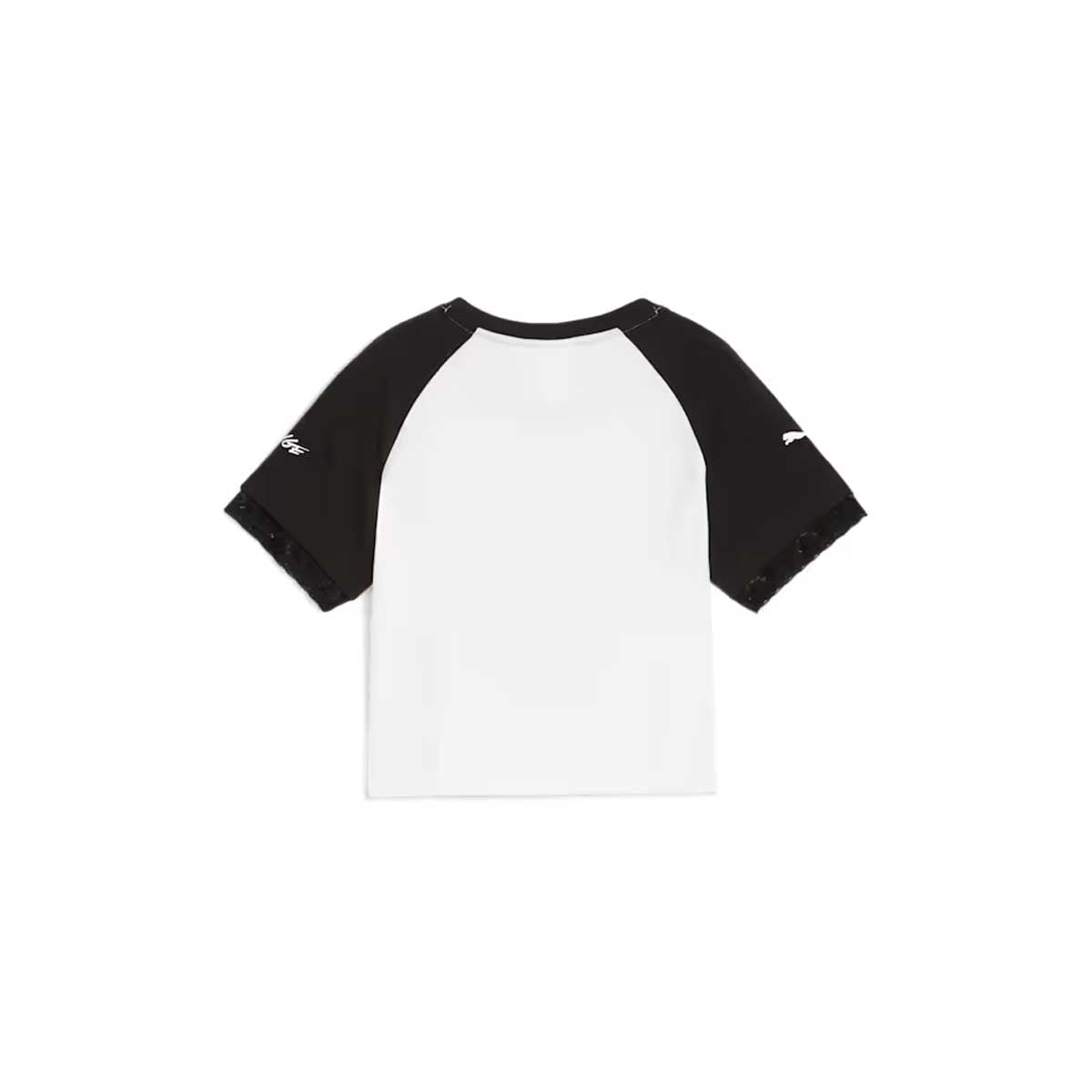 PUMA Women's A$AP ROCKY Baby Tee - White Cotton Short Sleeve T-Shirt | Casual Streetwear for Everyday Wear & Music Festivals
