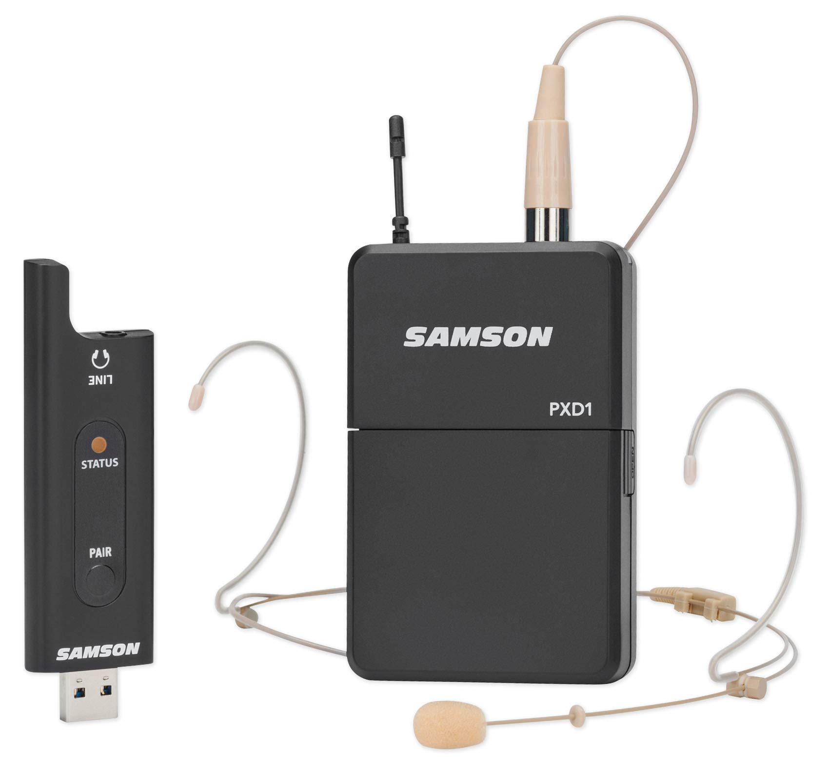 Samson XPD2 USB Digital Wireless Headset System (SWXPD2BDE5) - Black | Professional Studio & Live Performance Headset for Musicians, Podcasters & Gamers