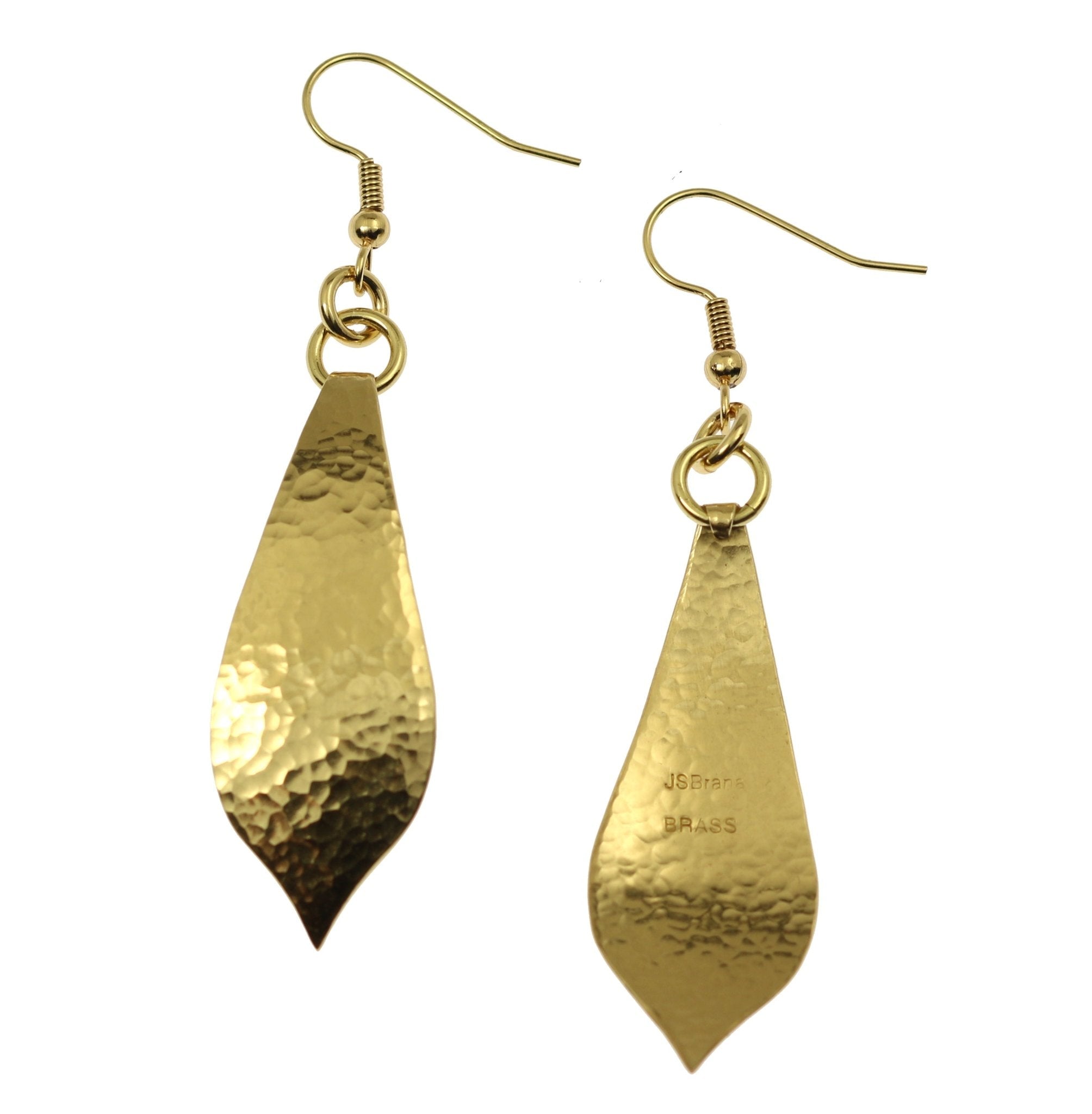 Hammered Nu Gold Marrakesh Teardrop Earrings for Women - Boho Chic Jewelry for Parties, Weddings & Everyday Wear