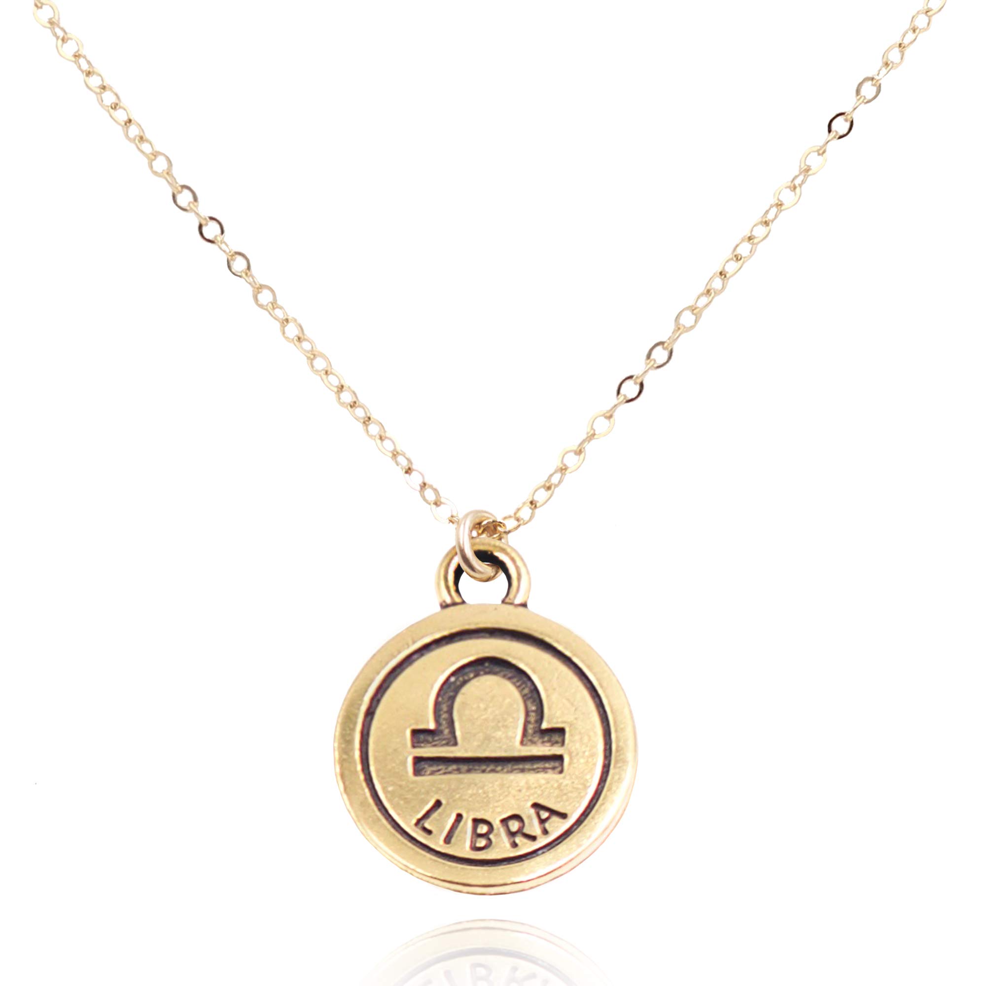 MaeMae Zodiac Astrology Horoscope Charm Necklace for Women - Dainty Gold/Silver Cable Chain Pendant Jewelry - Perfect Gift for Birthday, Anniversary & Spiritual Occasions
