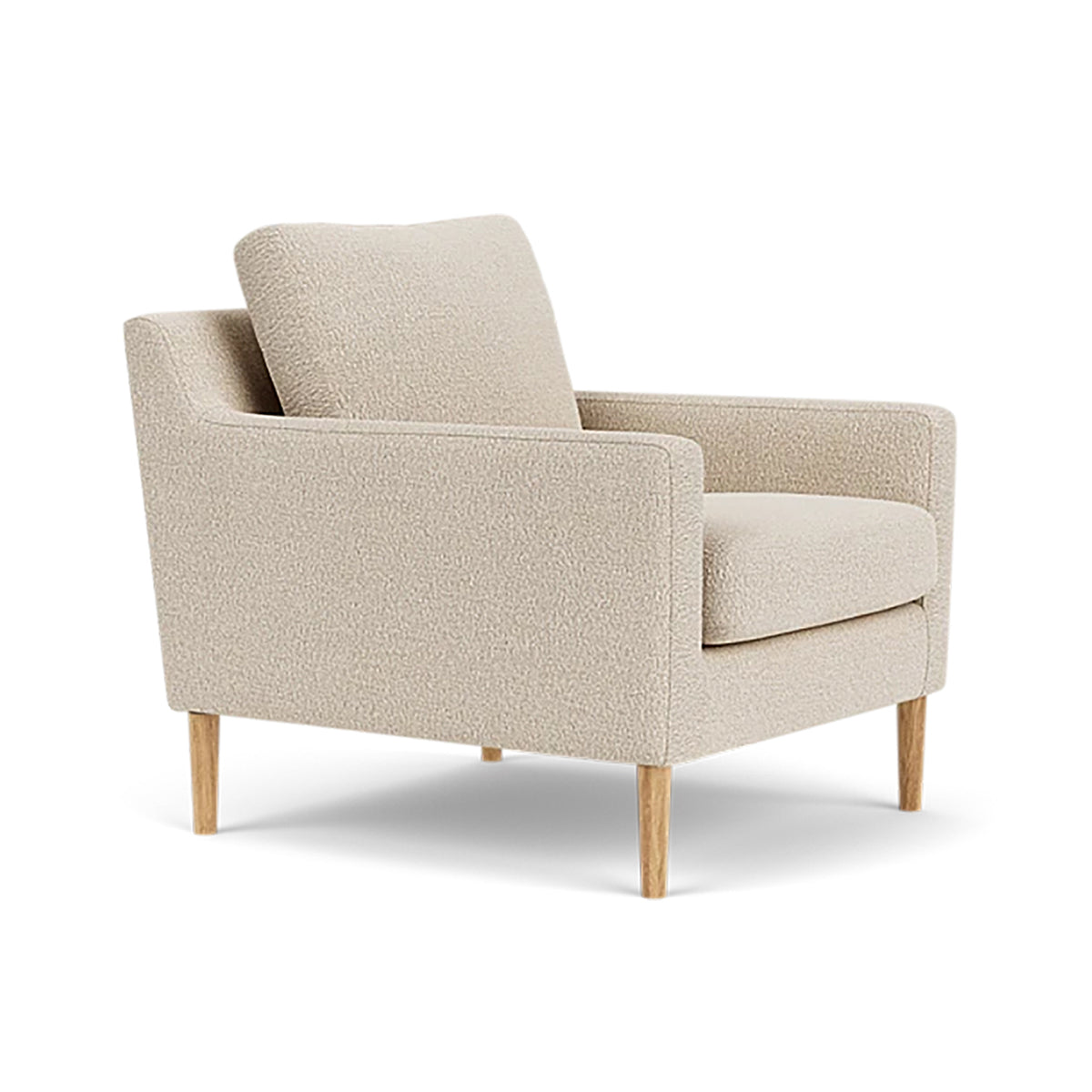 Astha Boucle Armchair - Modern Velvet Accent Chair for Living Room, Bedroom & Office - Soft Upholstered Lounge Chair with Solid Wood Legs - Stylish Home Decor for Cozy Reading Nook & Relaxation
