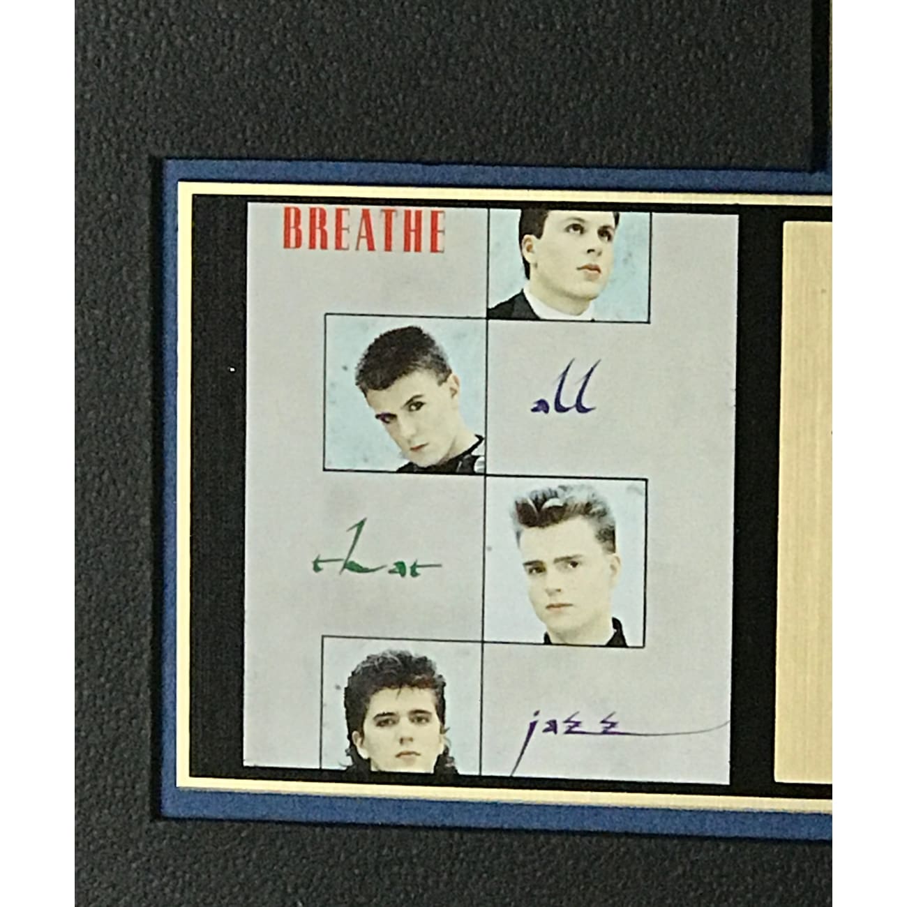 Breathe All That Jazz RIAA Gold Album Award - Certified Music Collectible for Jazz Fans & Home Decor