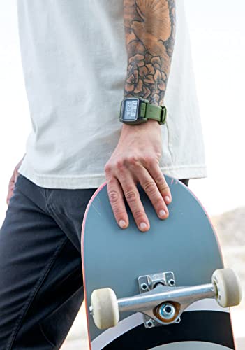 NIXON High Tide A1308 Digital Watch for Men & Women - Waterproof 100M Surf, Dive, Fishing Sports Watch - Adjustable 44mm Face & 23mm PU Strap - Perfect for Beach, Swimming & Outdoor Adventures