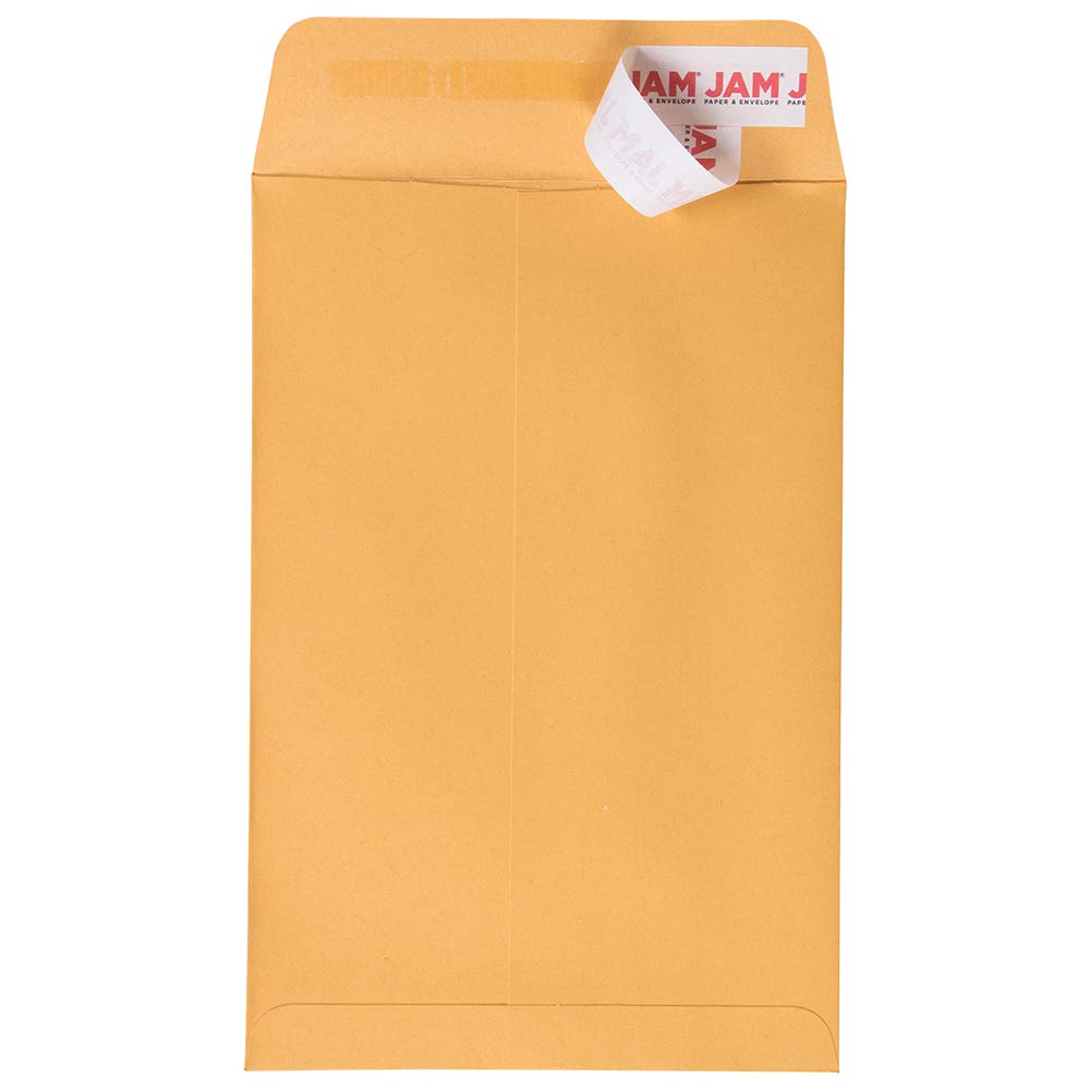 JAM PAPER 6x9 Open End Catalog Envelopes with Peel & Seal Closure - 500 Pack Brown Kraft Manila Envelopes for Mailing, Business Documents & Office Supplies - Bulk Packaging for Offices, Schools & Mailing Services