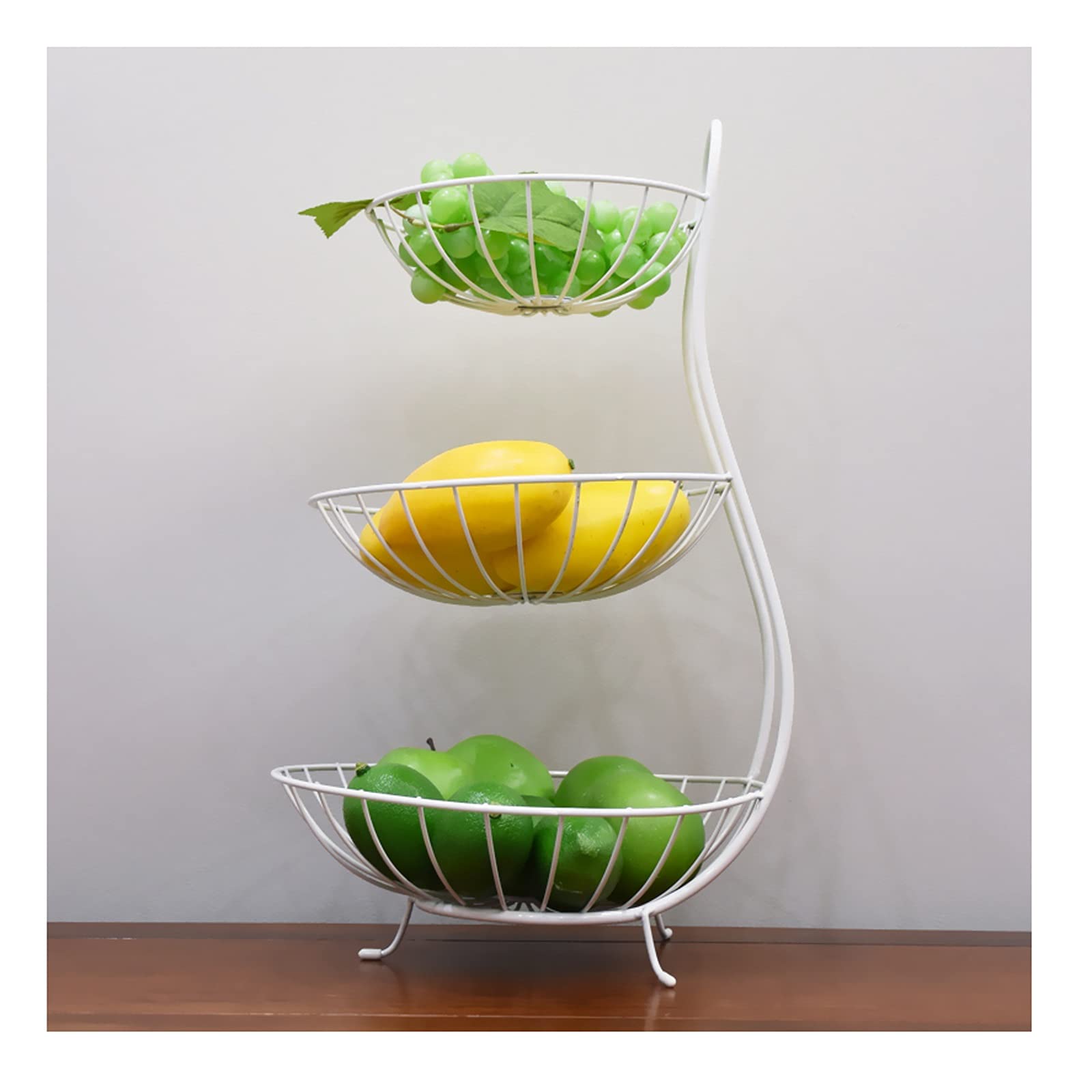 Premium 3-Tier Fruit Basket for Tea Party - Modern Chinese Luxury Fruit Tray with Storage Rack - Elegant Home Decor for Living Room, Kitchen & Dining Room - Perfect for Entertaining Guests (Color: C)