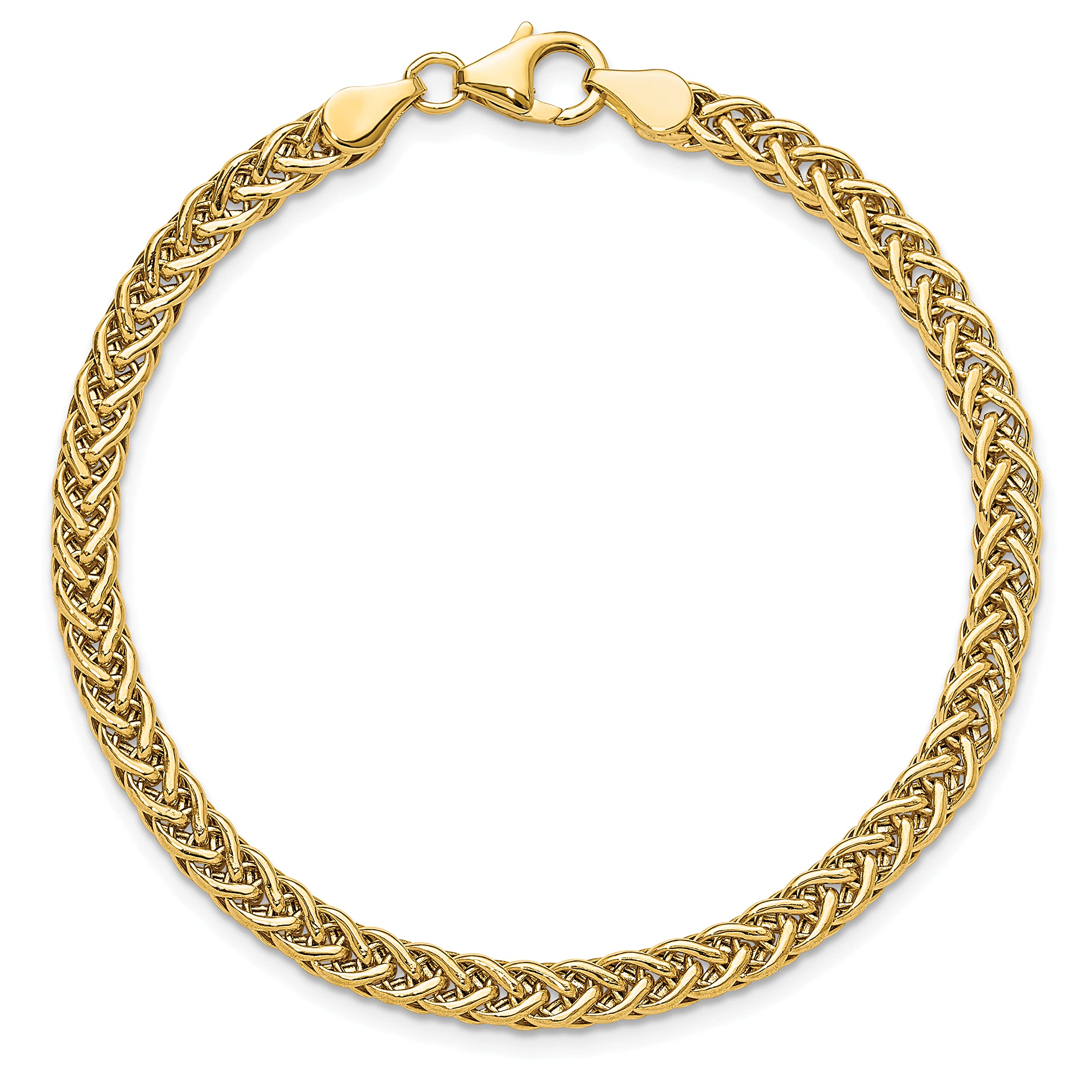 14k Yellow Gold Polished Fancy Link Necklace & Bracelet Set - Italian Made Jewelry for Women - Perfect for Weddings, Anniversaries & Special Occasions