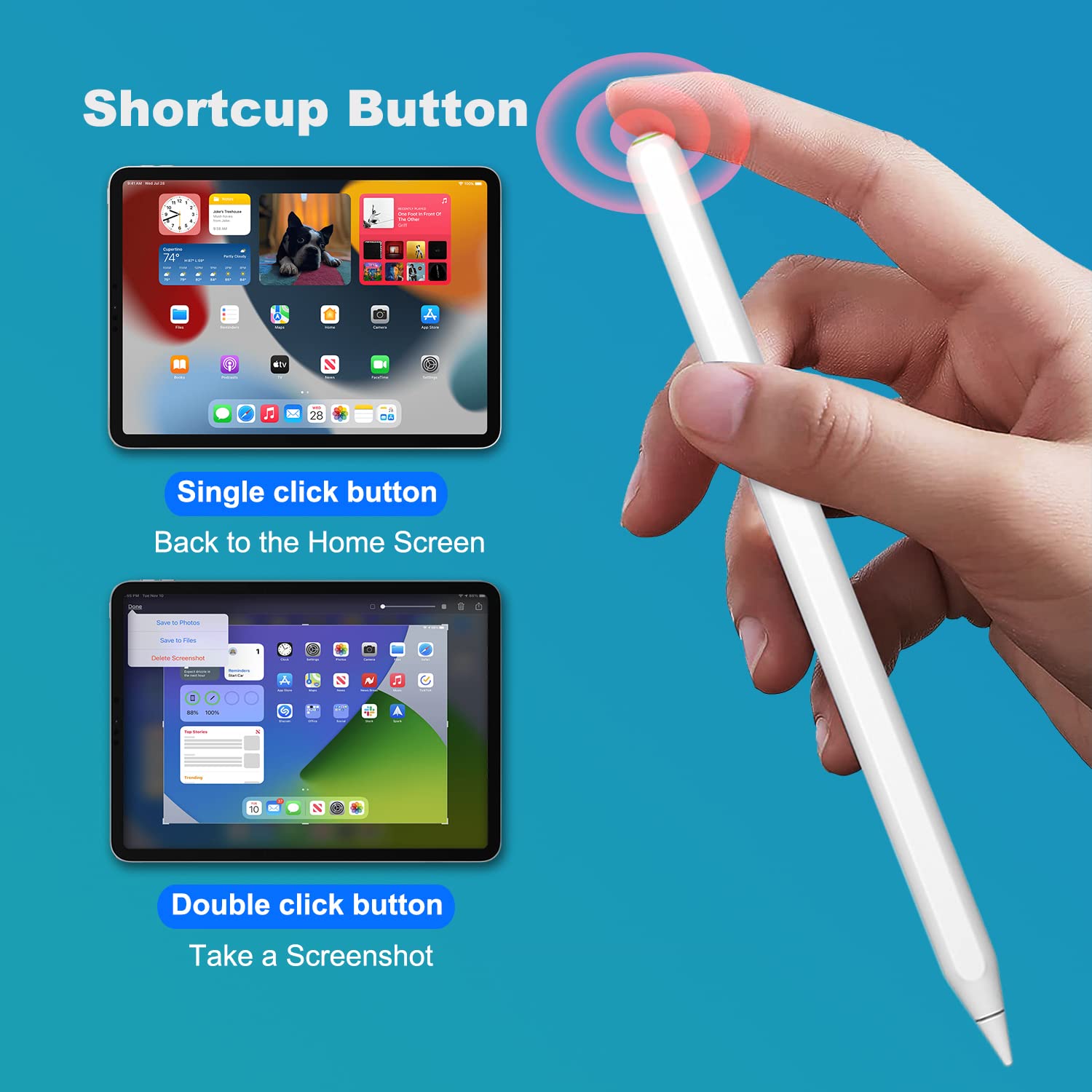 Apple Pencil 2nd Generation Stylus - Magnetic Wireless Charging, Fast Charging & Long Battery Life - Compatible with iPad Pro 11/12.9 (3rd-6th Gen), iPad Air 4/5, iPad Mini 6 - Perfect for Drawing, Note-Taking & Digital Art