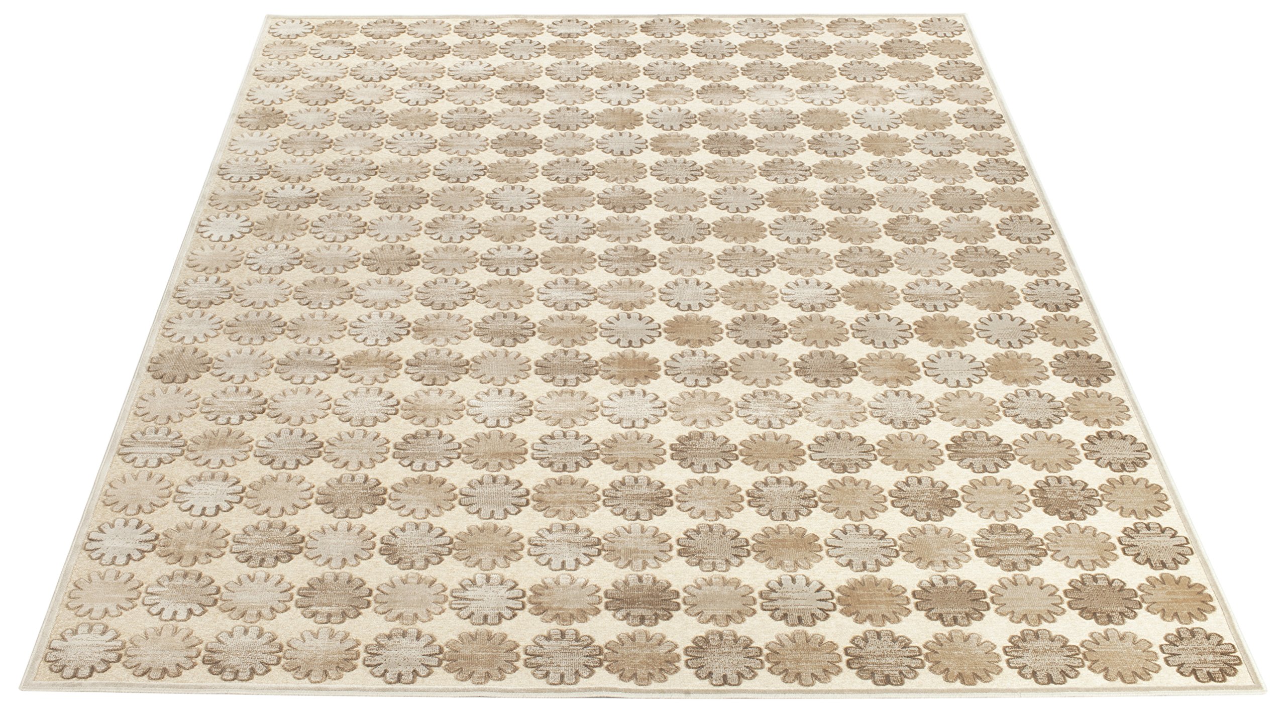 MARTHA STEWART x SAFAVIEH 8' x 10' Stone/Cream Area Rug MSR74301 - Soft Viscose Rug for Living Room, Dining Room & Bedroom | Perfect for Home Decor, Family Gatherings & Cozy Spaces