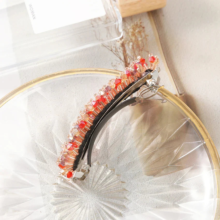 Sparkling Rhinestone Pearl Hair Clip Headband - Elegant Bridal Hair Accessories for Weddings, Parties & Special Occasions