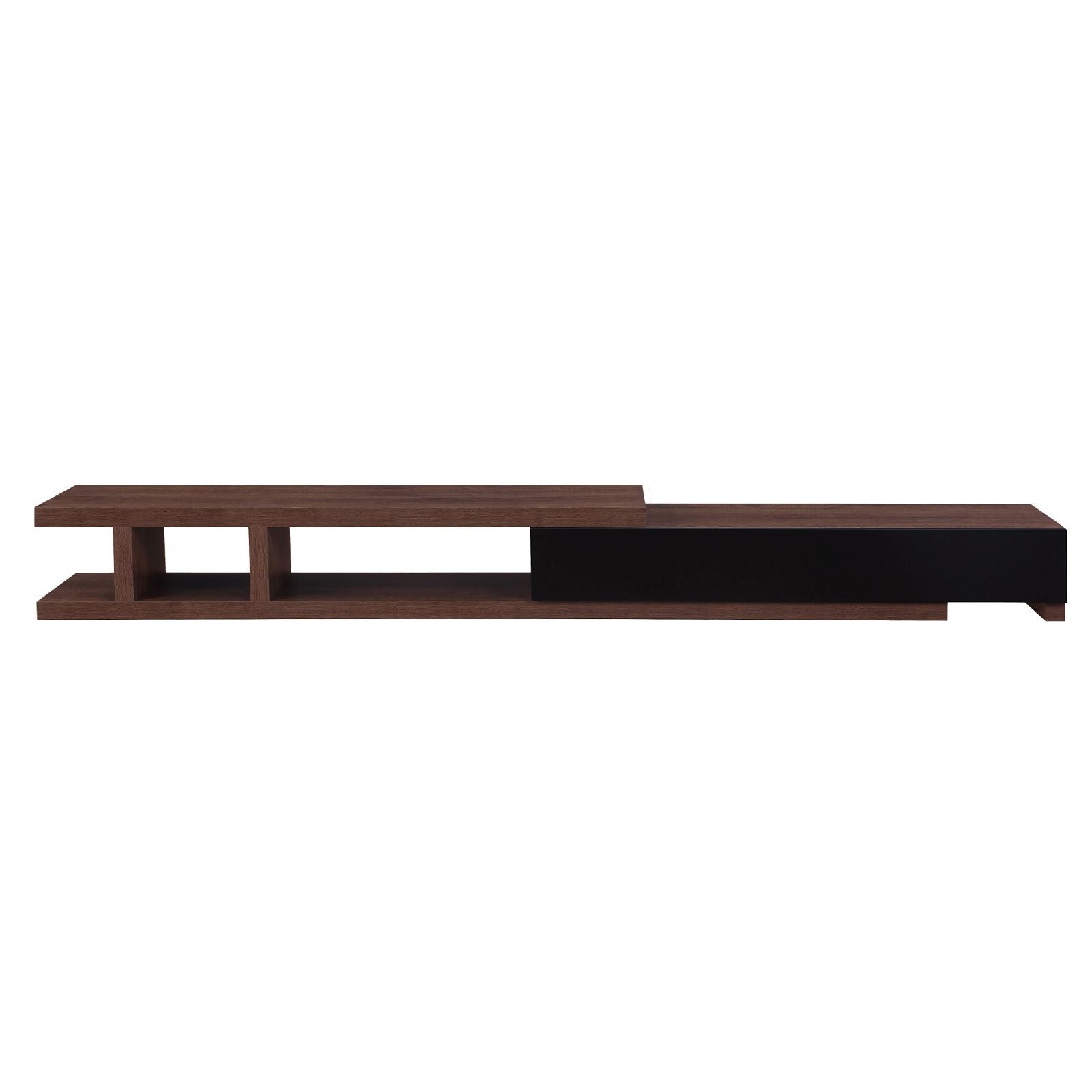Criterion Dark Oak Extendable TV Stand 279cm - Modern Entertainment Center for Living Room, Home Theater & Media Storage